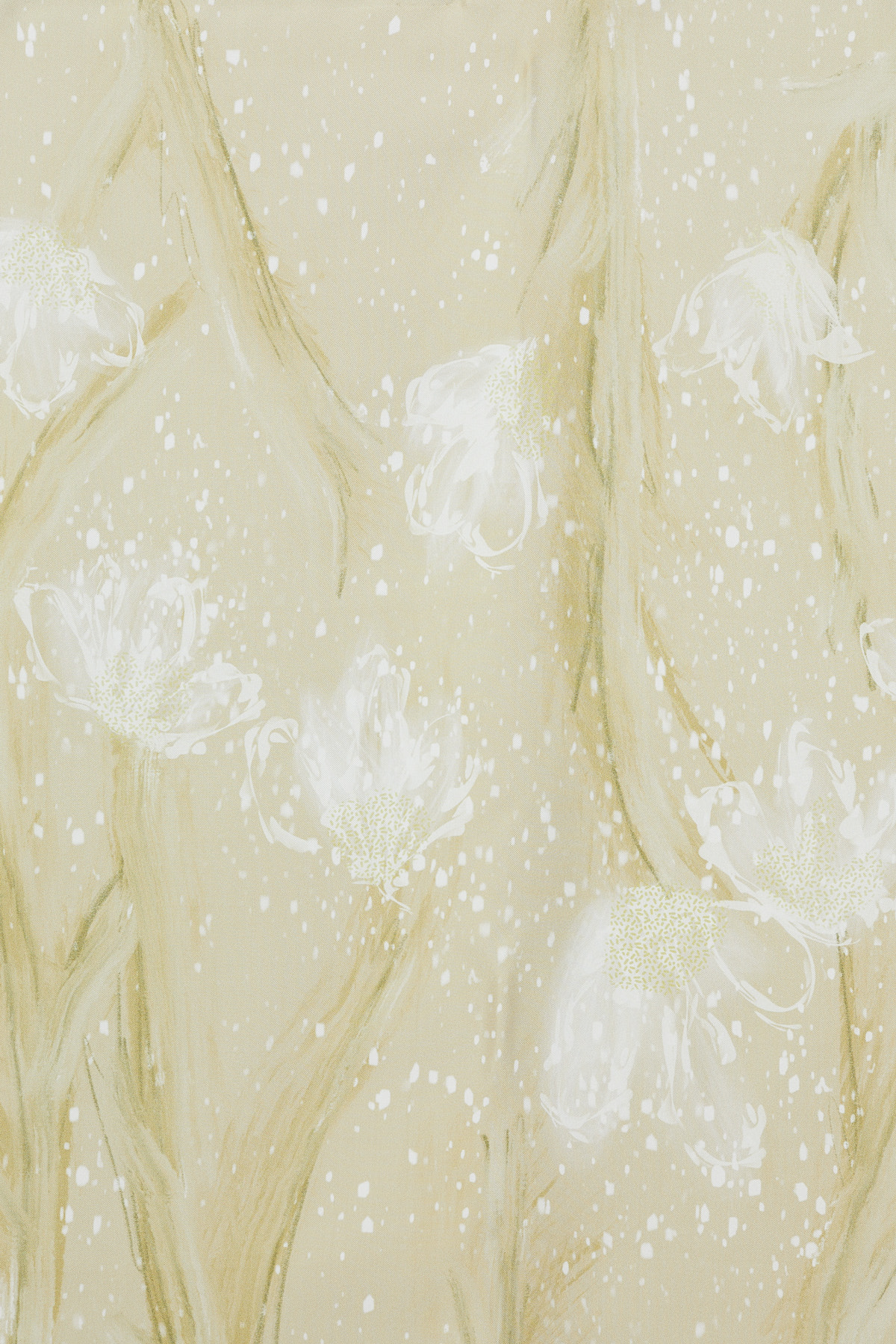 Soyut Çiçek Desenli Eşarp