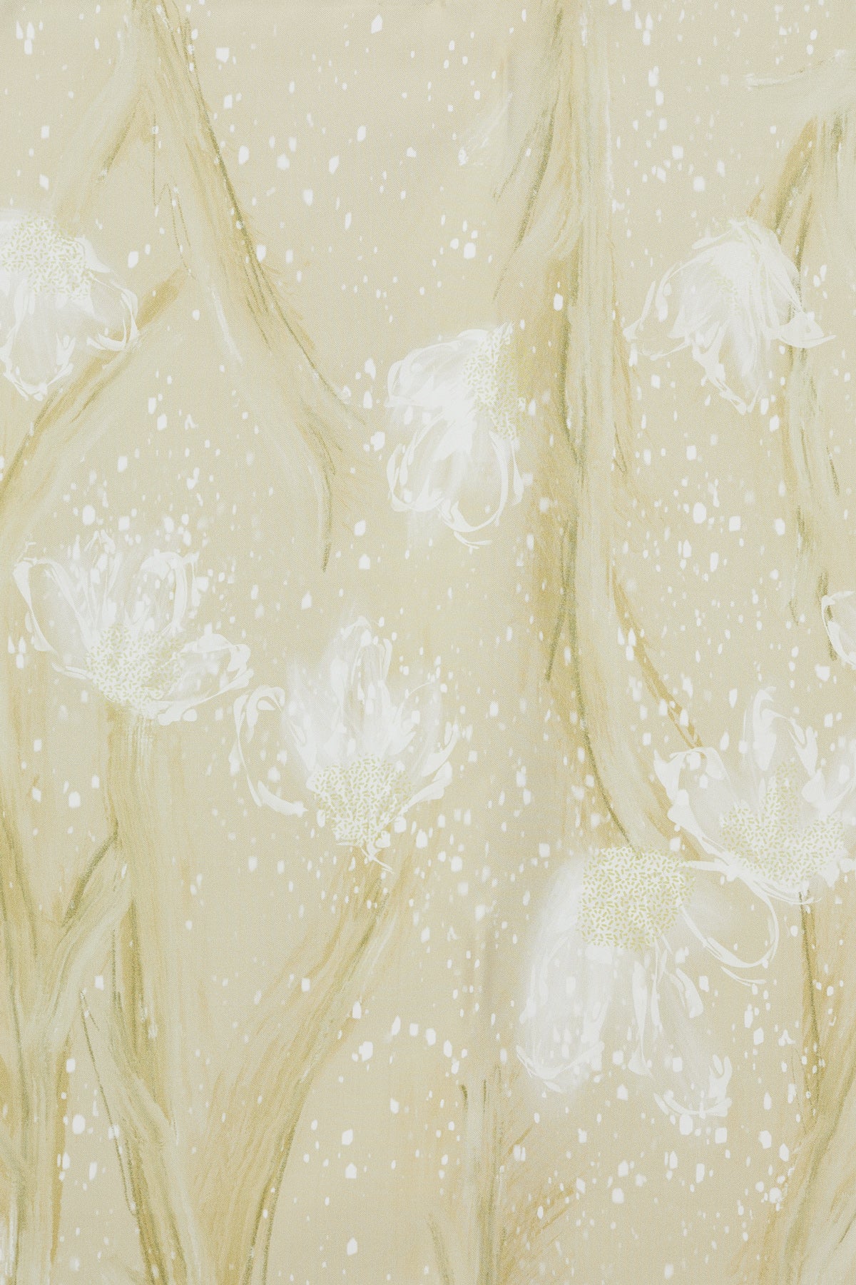 Soyut Çiçek Desenli Eşarp