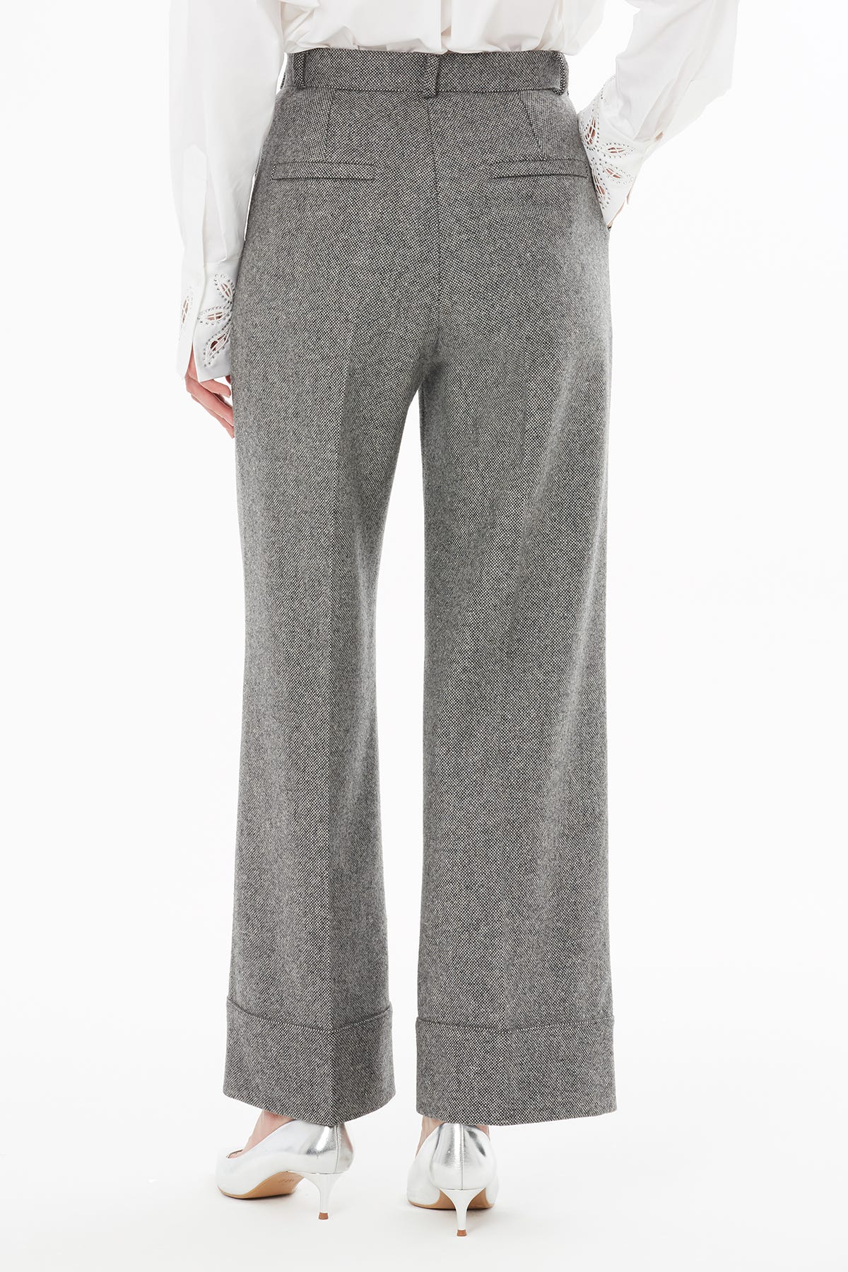 Yüksek Bel Boru Paça Pantolon