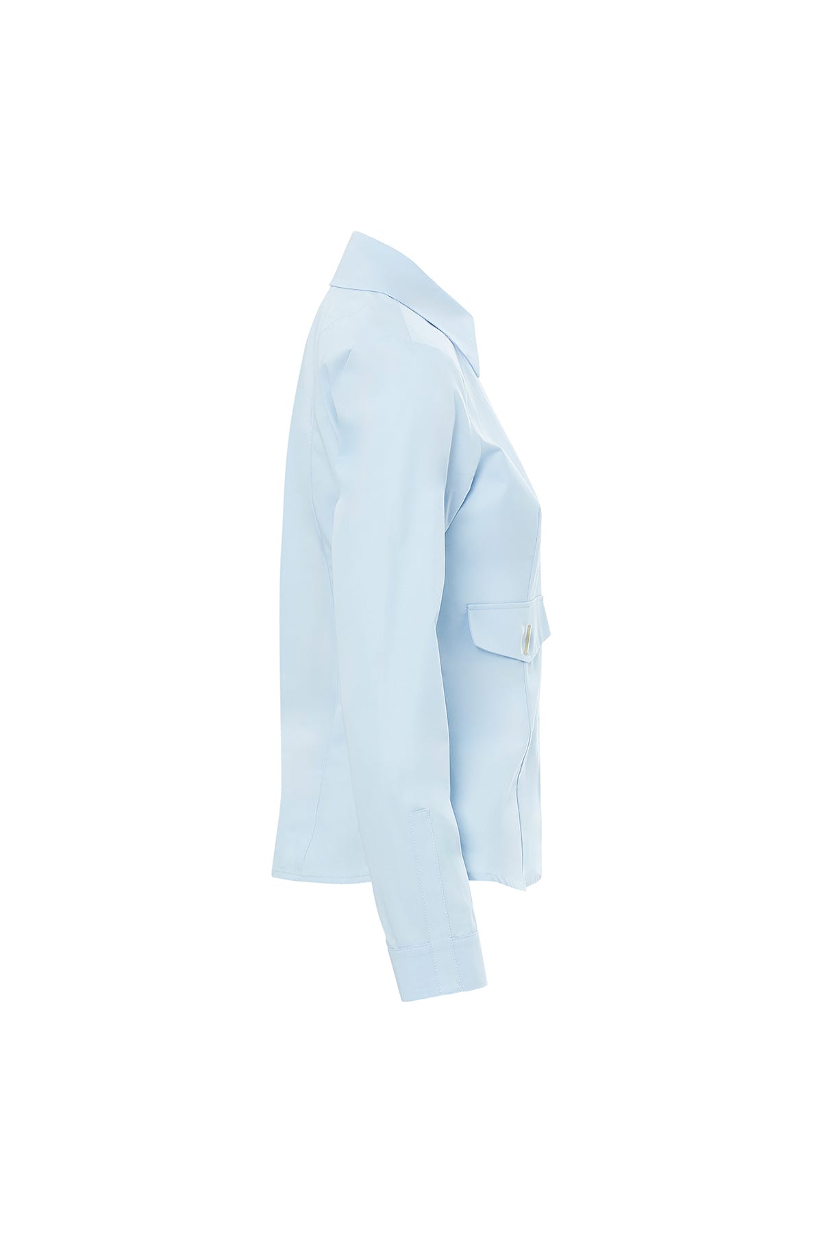 Düğme Detaylı Süs Cepli Gömlek