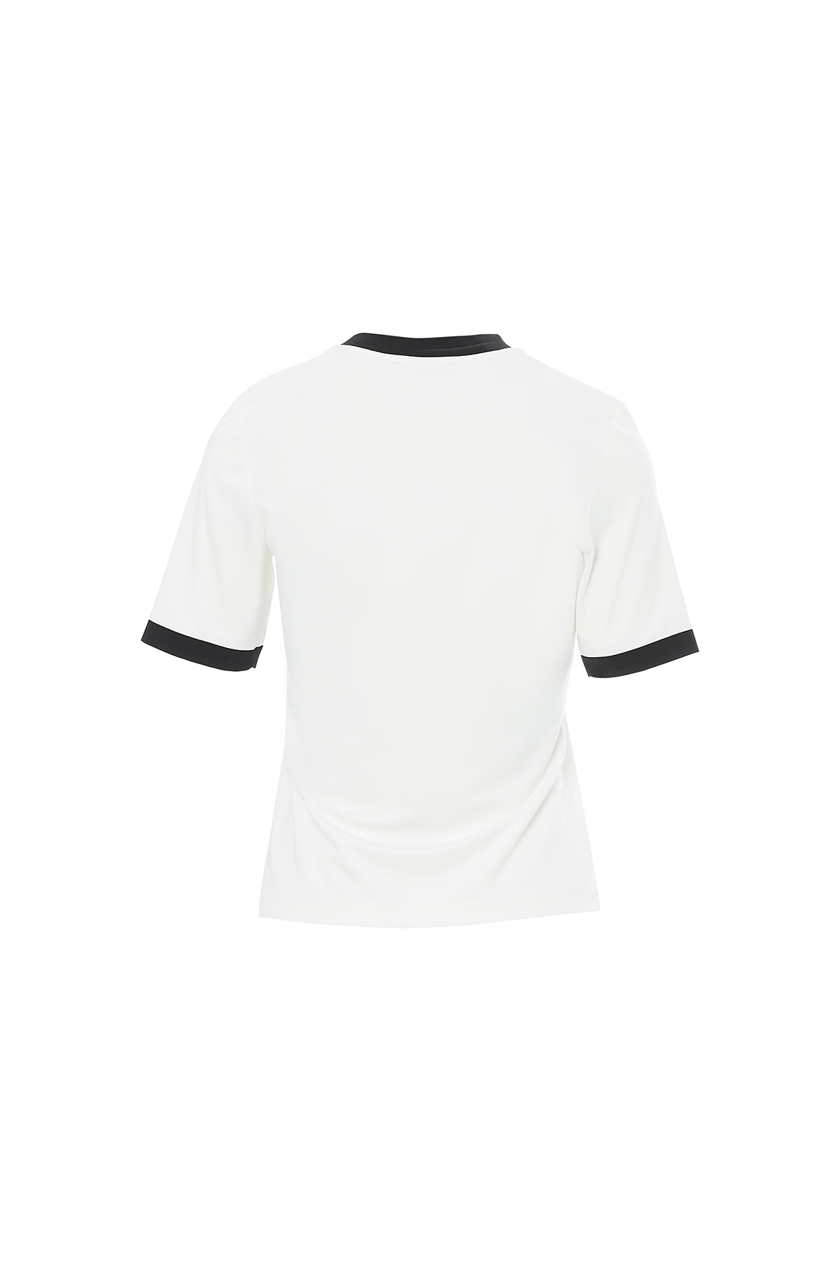 Broşlu Yaka Ve Kol Bantları Garnili T-Shirt