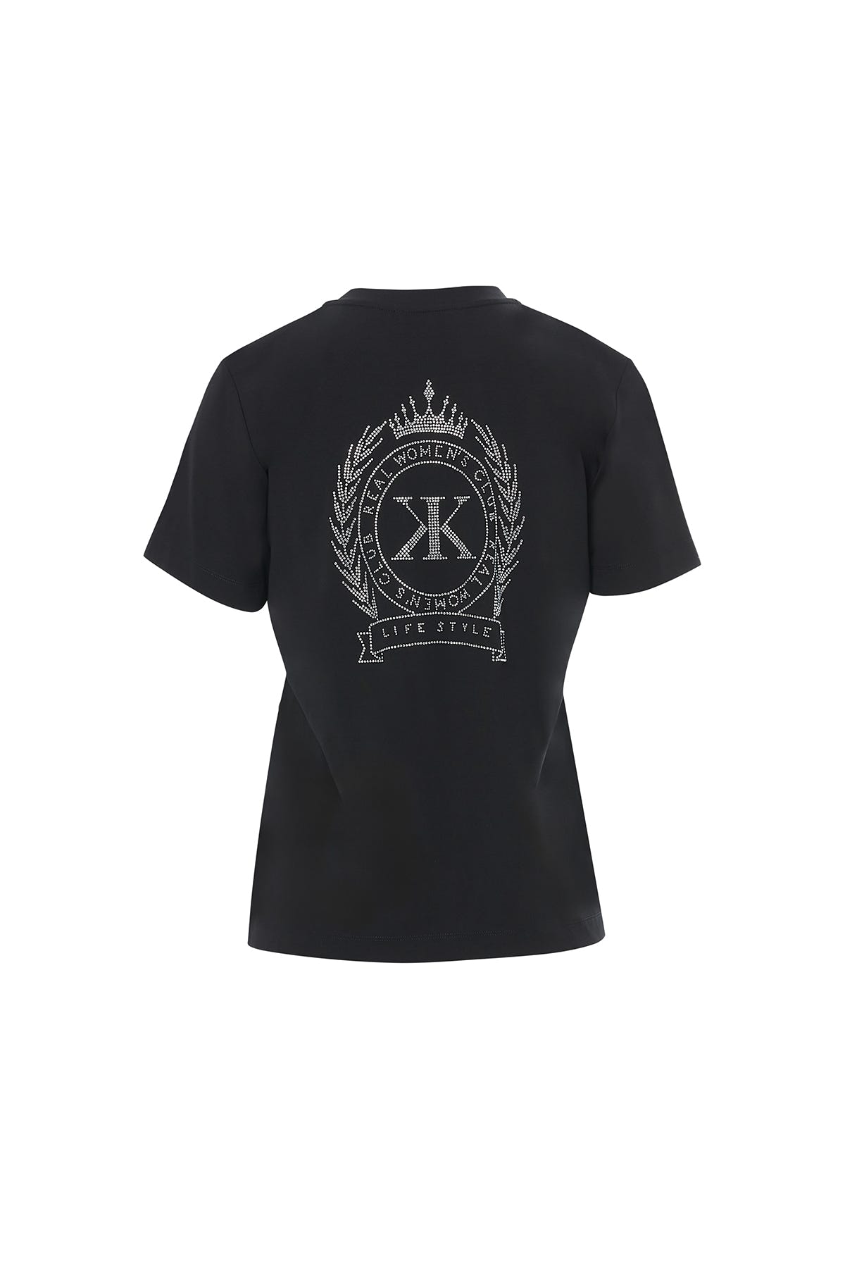 Önü Fermuarlı Arkada Baskılı T-Shirt