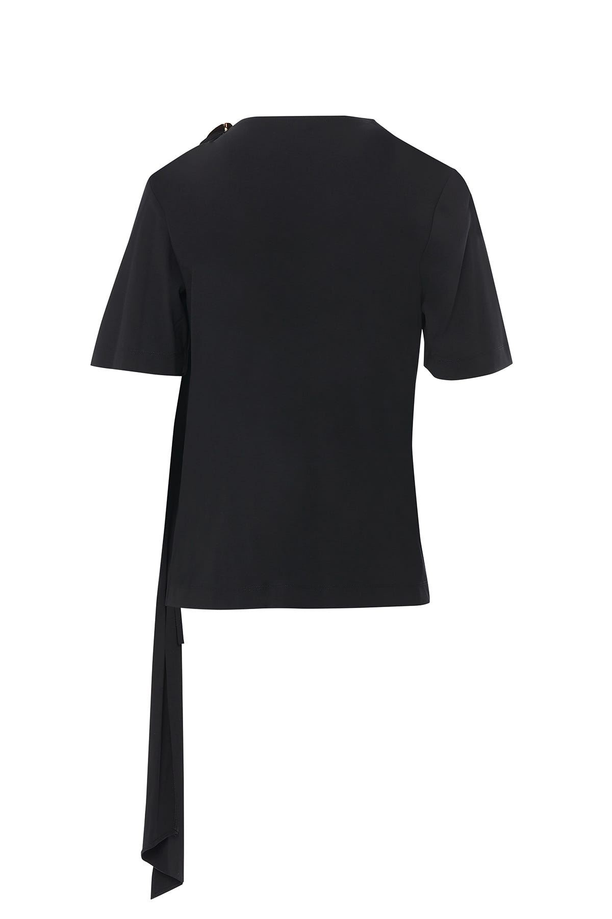 Omuzda Aksesuar Detaylı Fularlı Bluz