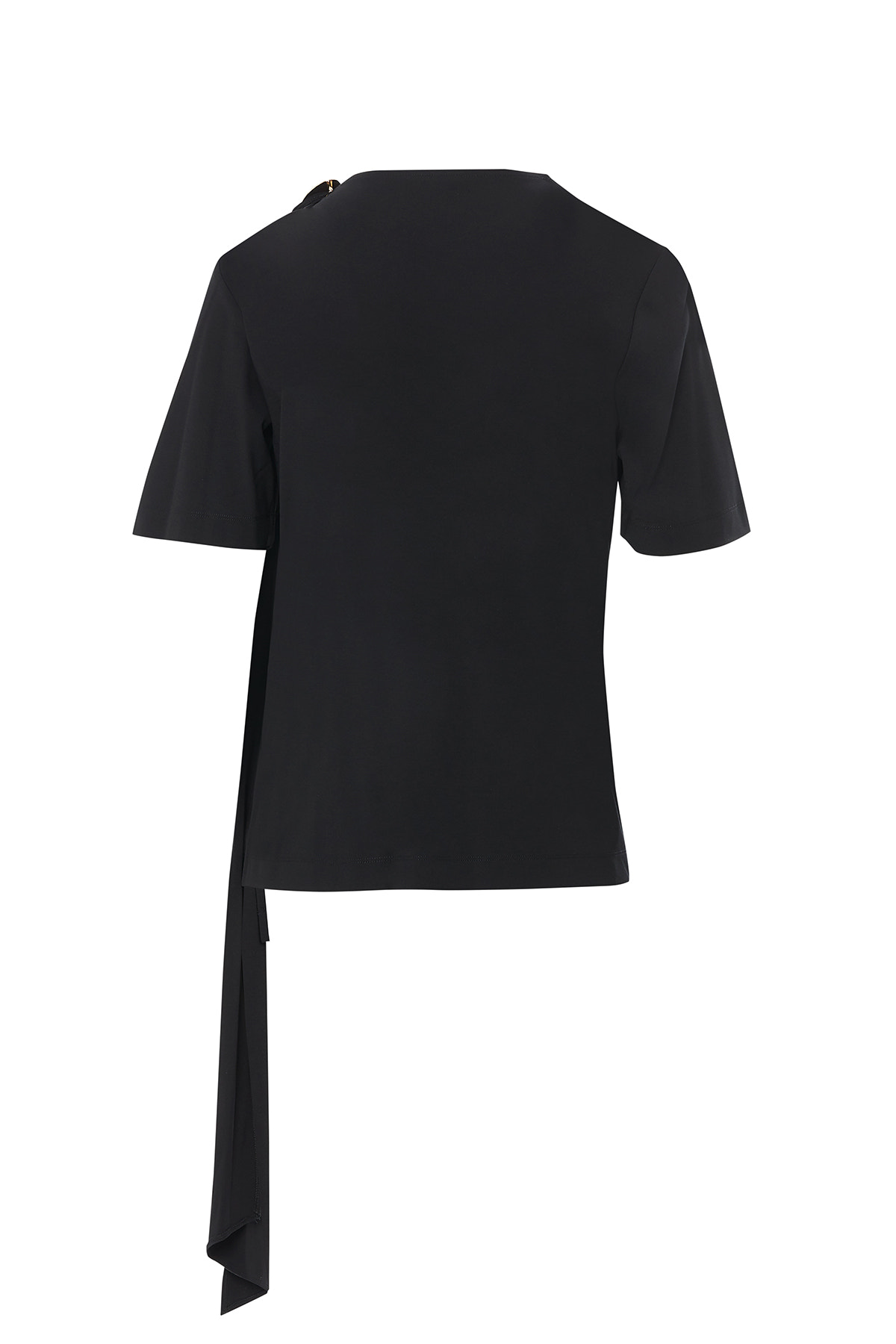 Omuzda Aksesuar Detaylı Fularlı Bluz