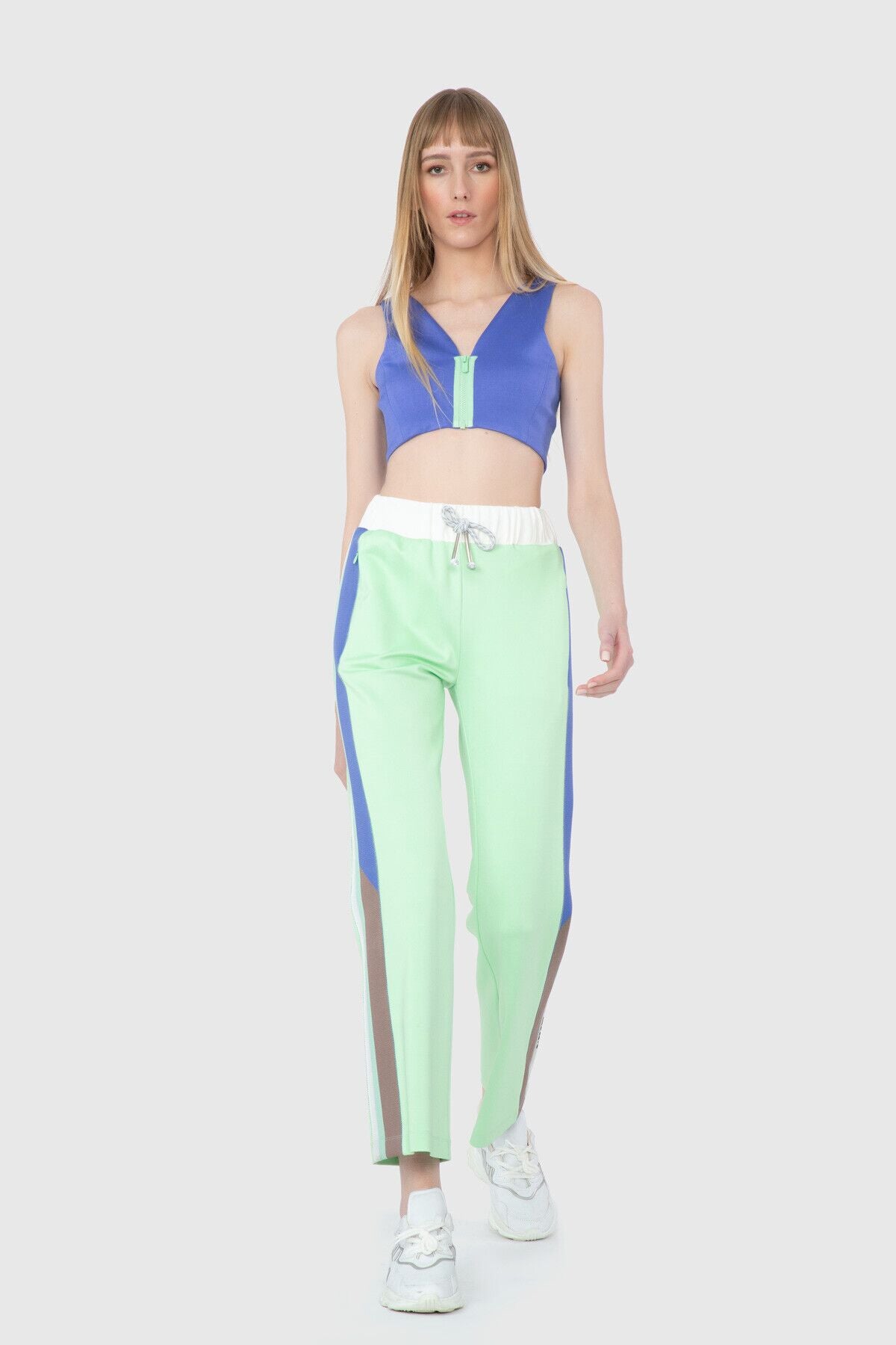 Fermuar Detaylı Crop Top