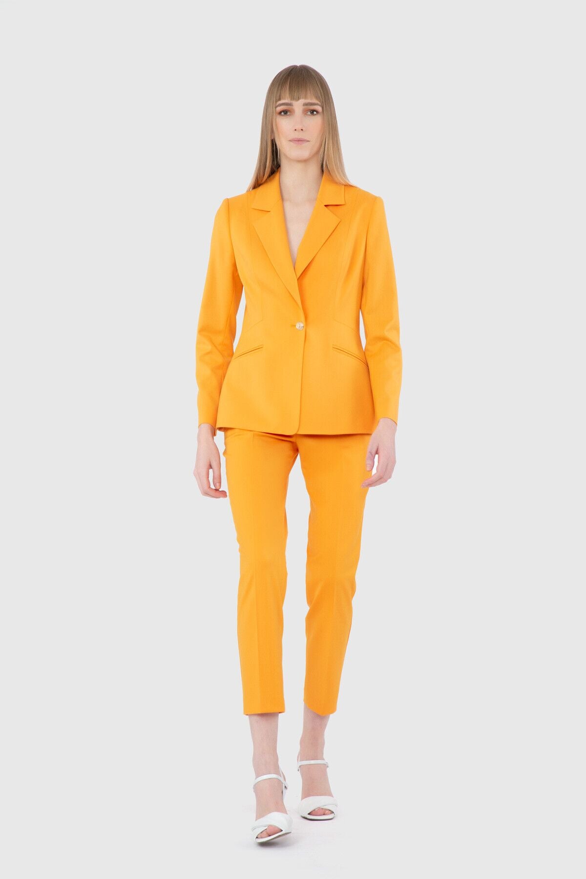 Fit Kesim Blazer Tek Düğmeli Ceket