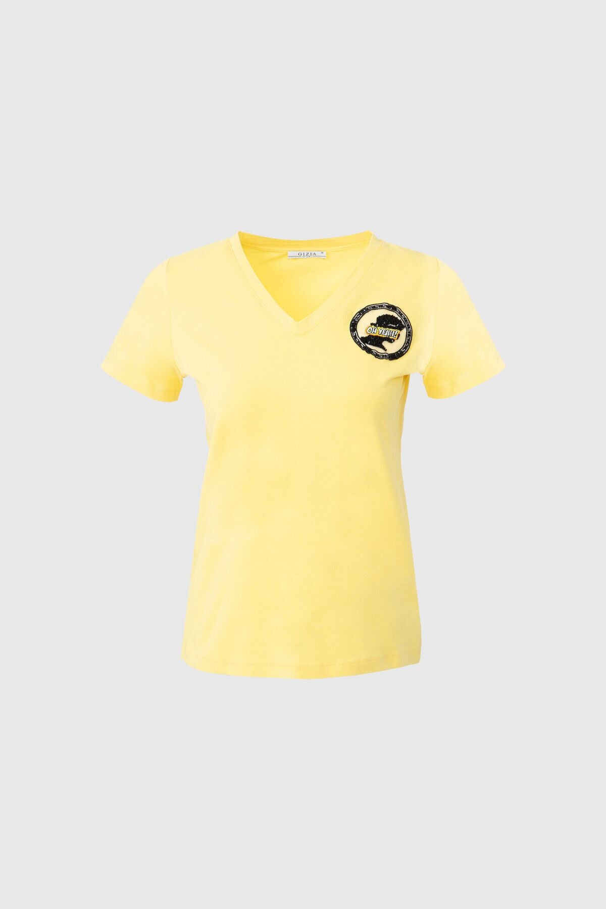 Nakış Logo Detaylı T-shirt Büyük Beden