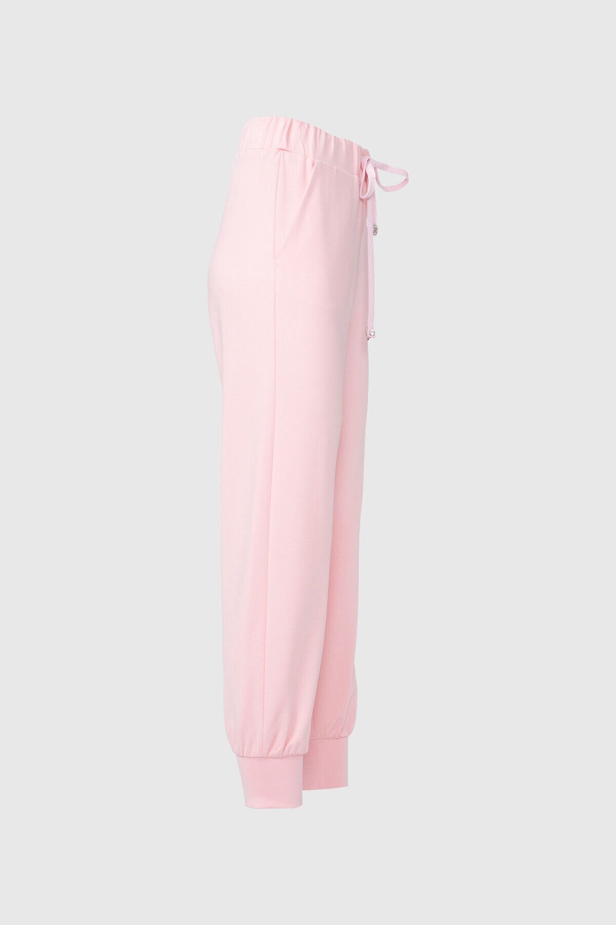 Bağcık Detaylı Jogger Pudra Pantolon