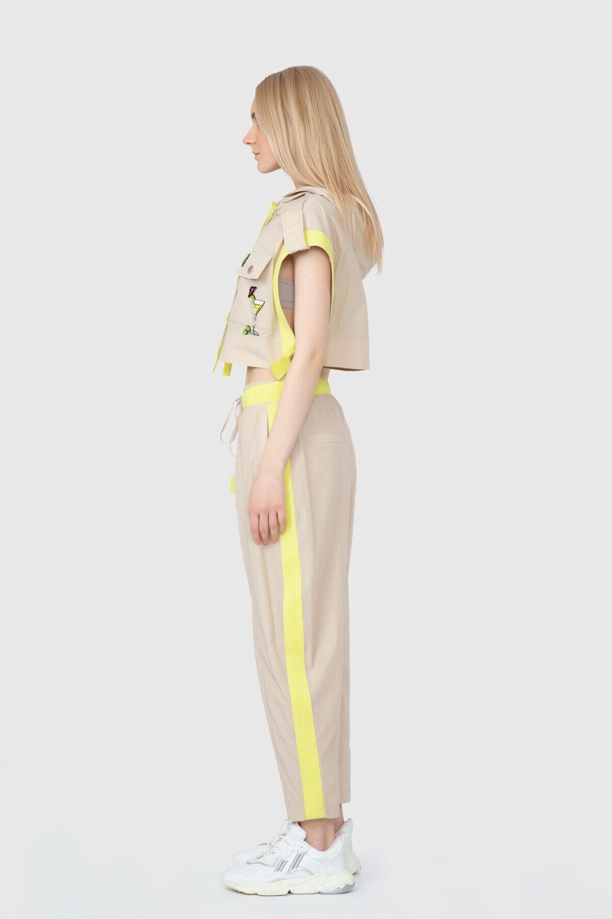Kontrast Neon Bant Detaylı Jogger Pantolon