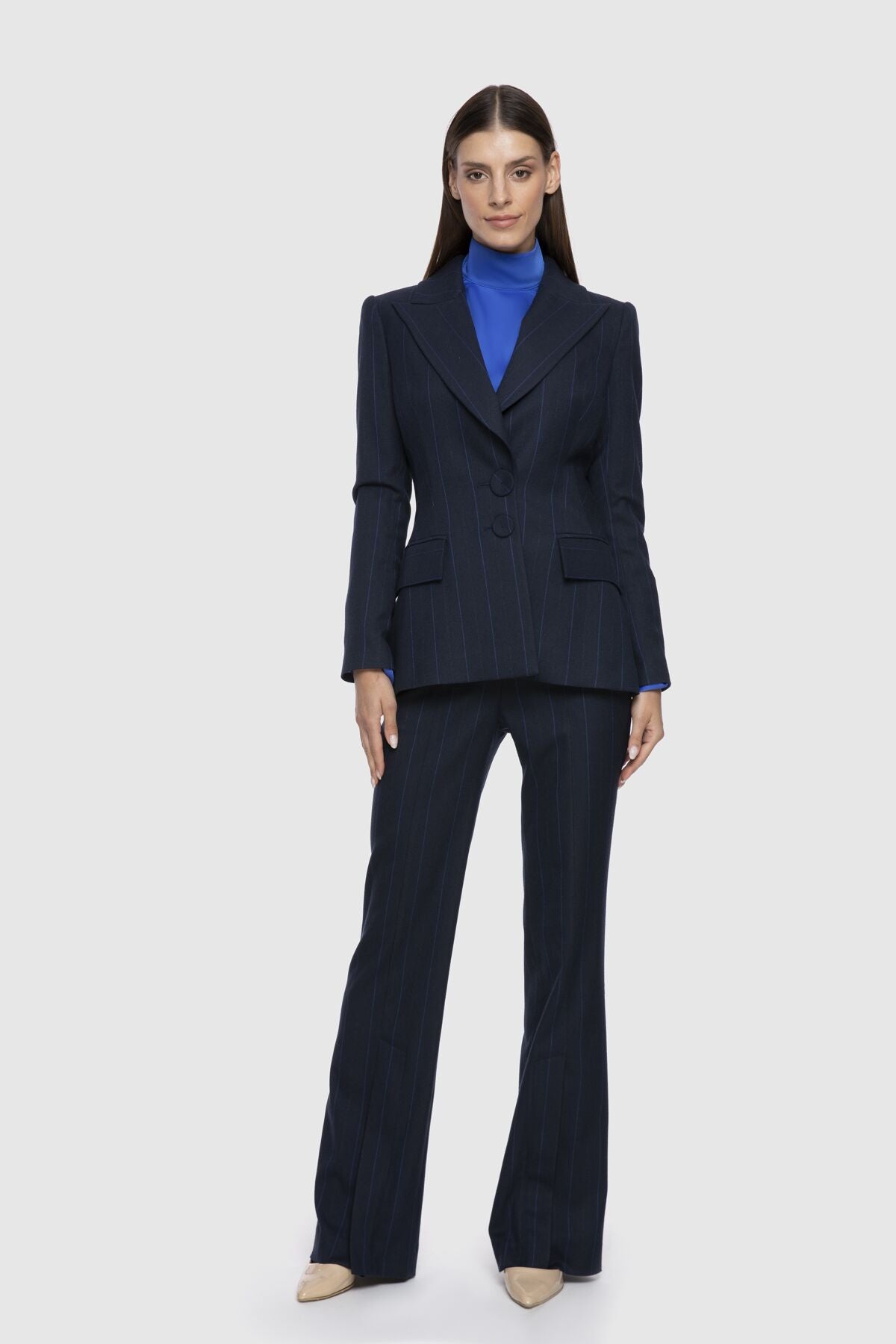 Çizgili Blazer Ceket