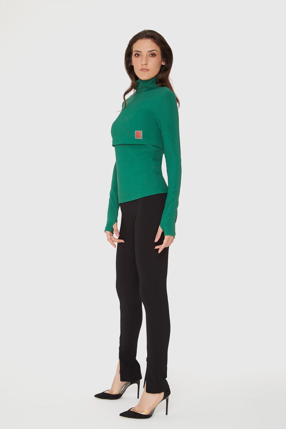 Boğazlı Crop Top Ve Atlet Takım
