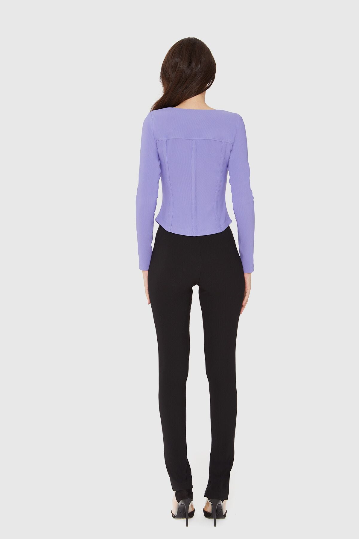 Fit Fermuarlı Tayt Formlu Pantolon