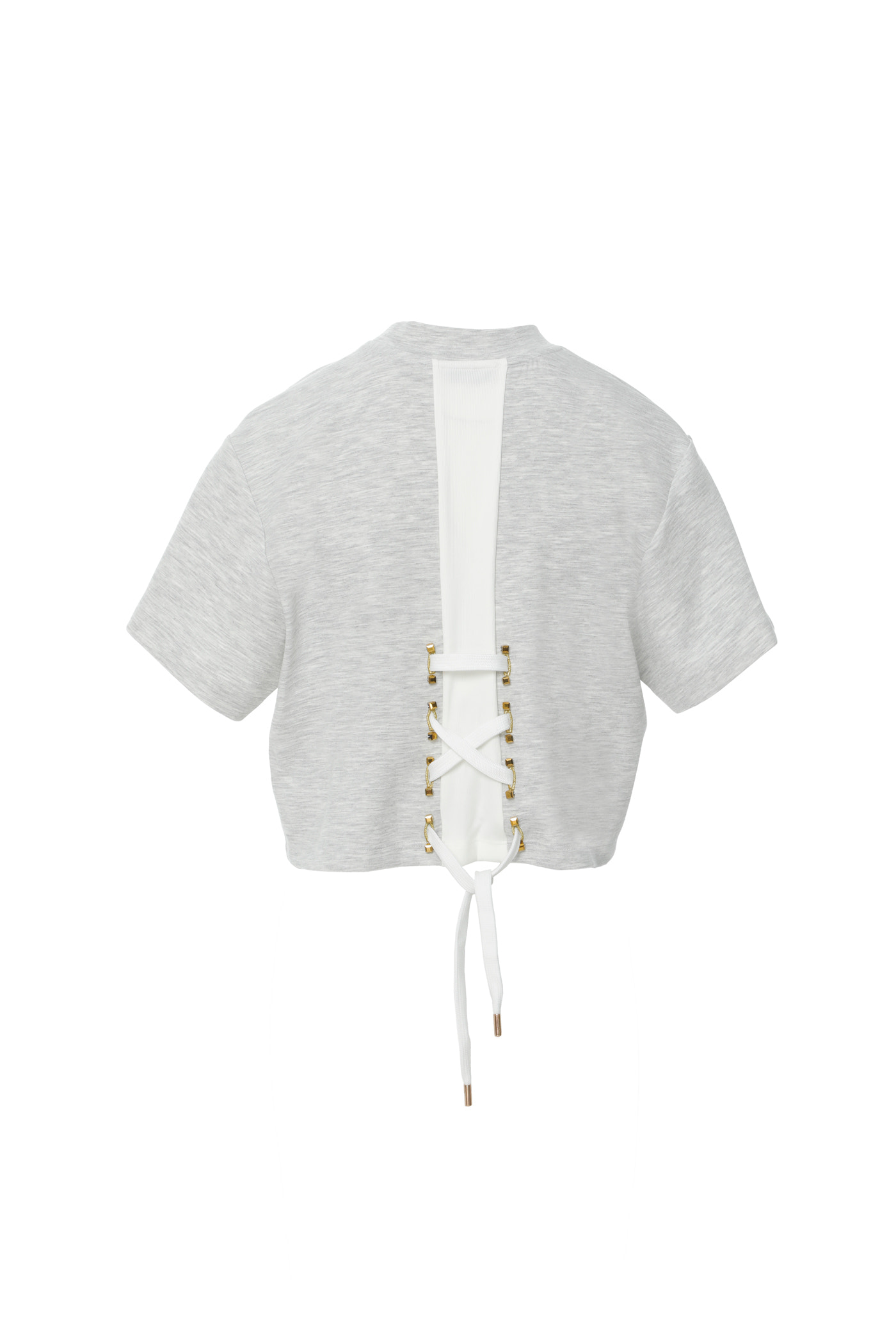 Sim İpli Dik Yaka T-shirt