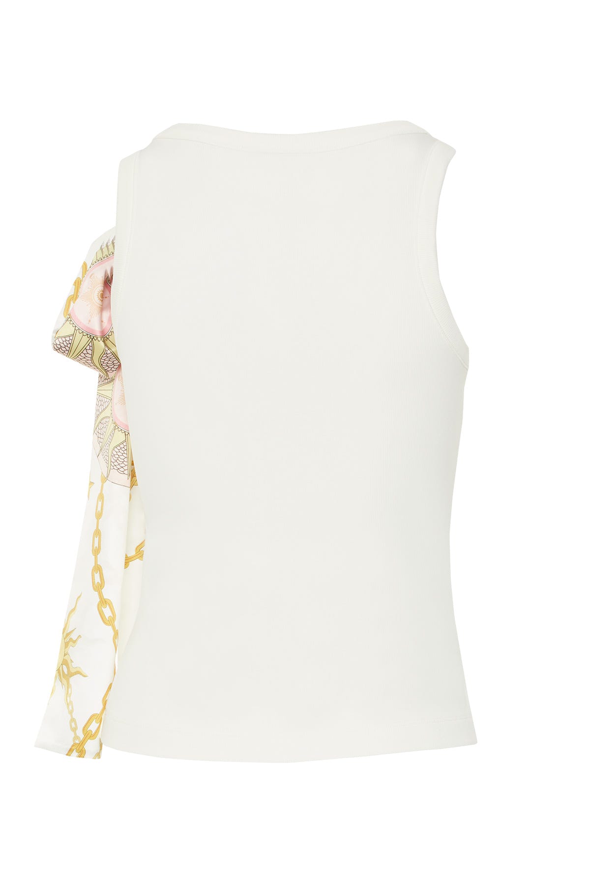 Tarot Desen Kuşak Bağlama Detaylı Askılı Somon Crop