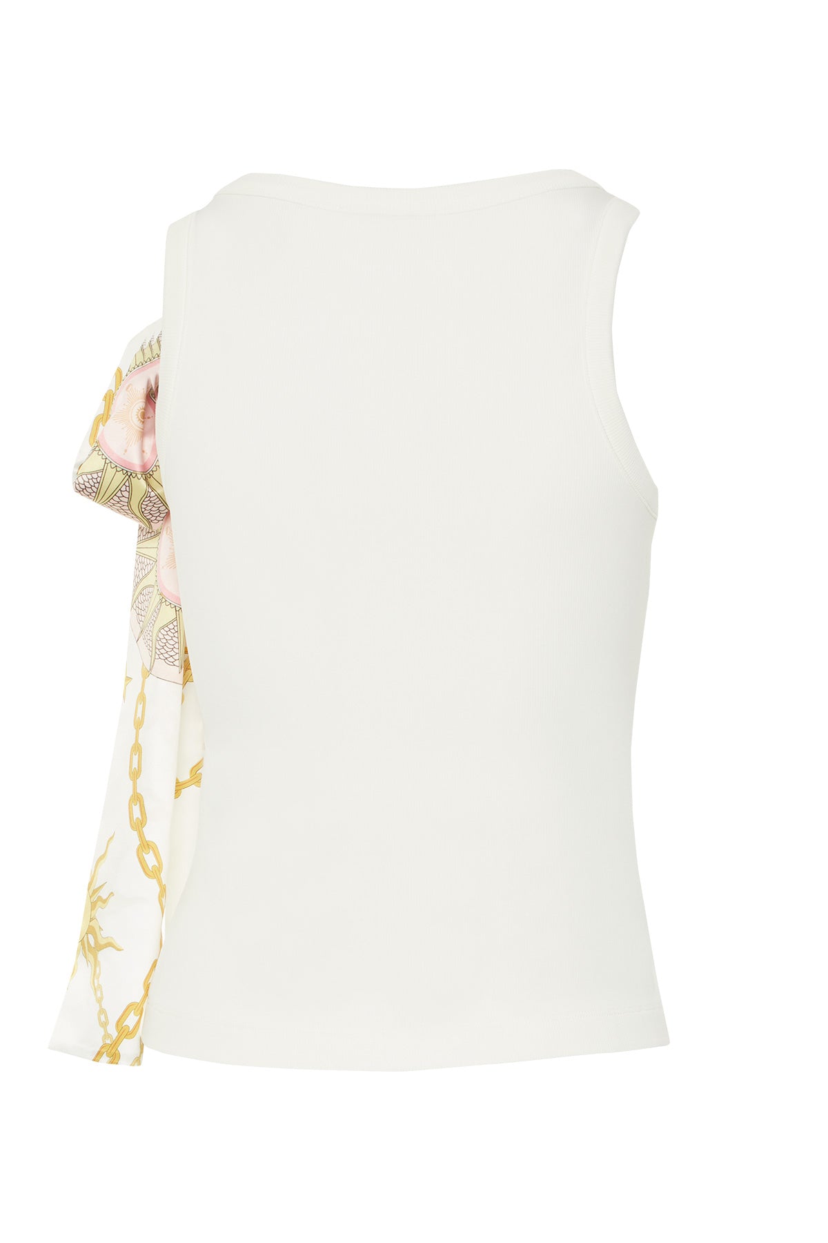 Tarot Desen Kuşak Bağlama Detaylı Askılı Somon Crop