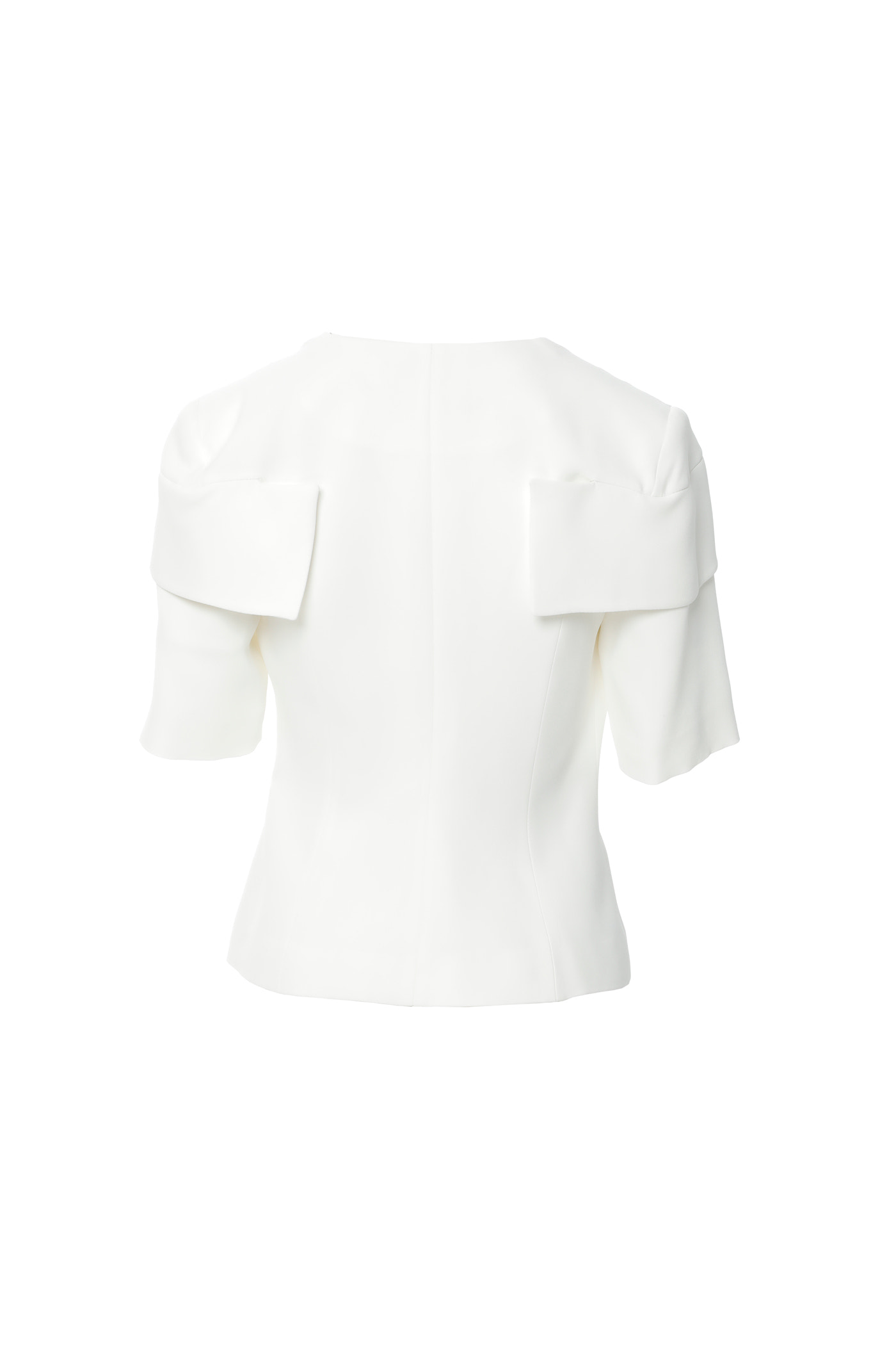 Omuz Detaylı Kruveze Kapamalı İşlemeli Ekru Ceket