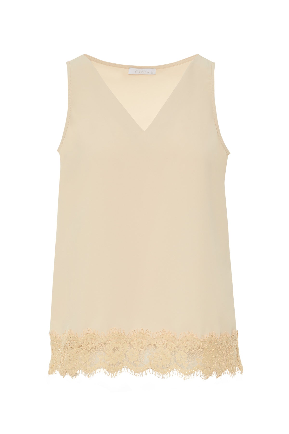 V Yaka Dantelli Bluz