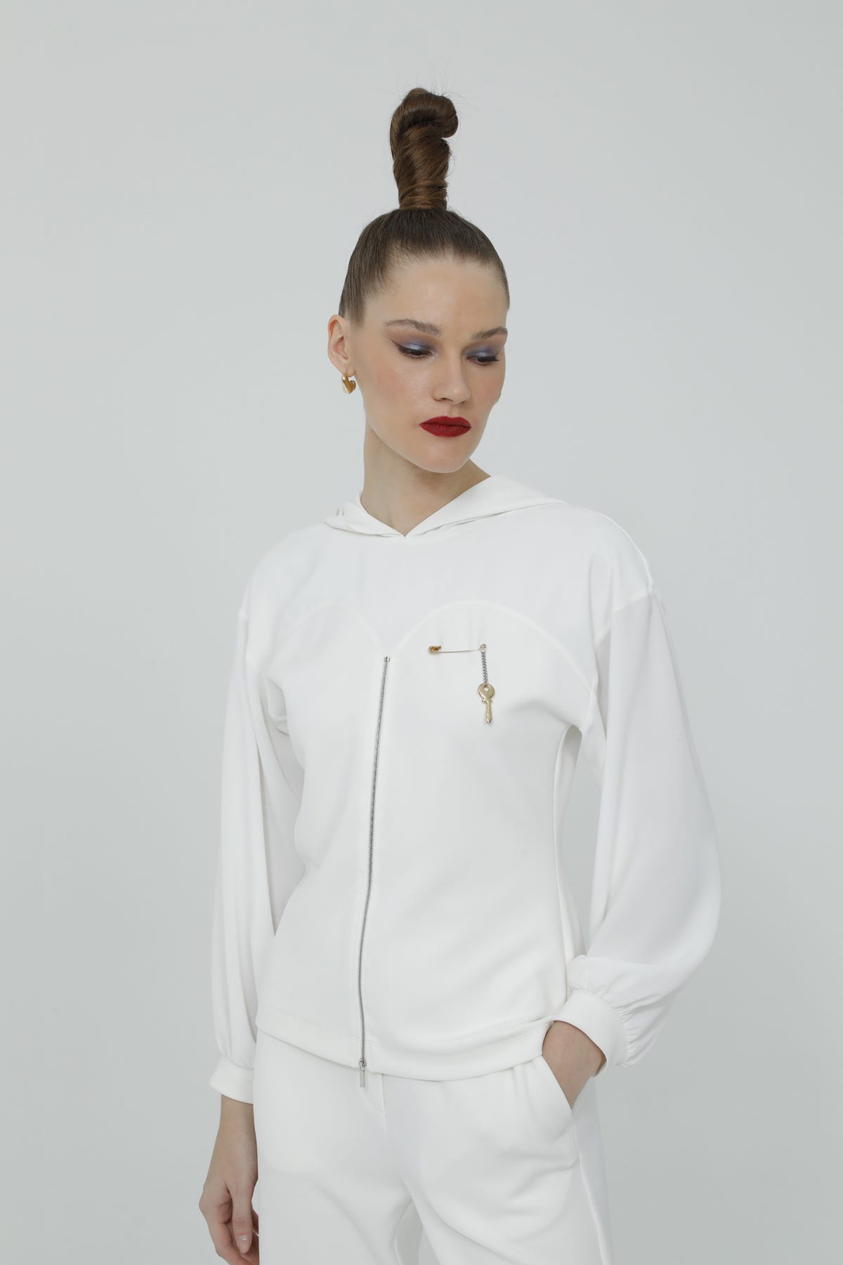 Bluz Ve Pantolonlu Rahat Kesim Eşofman Takımı