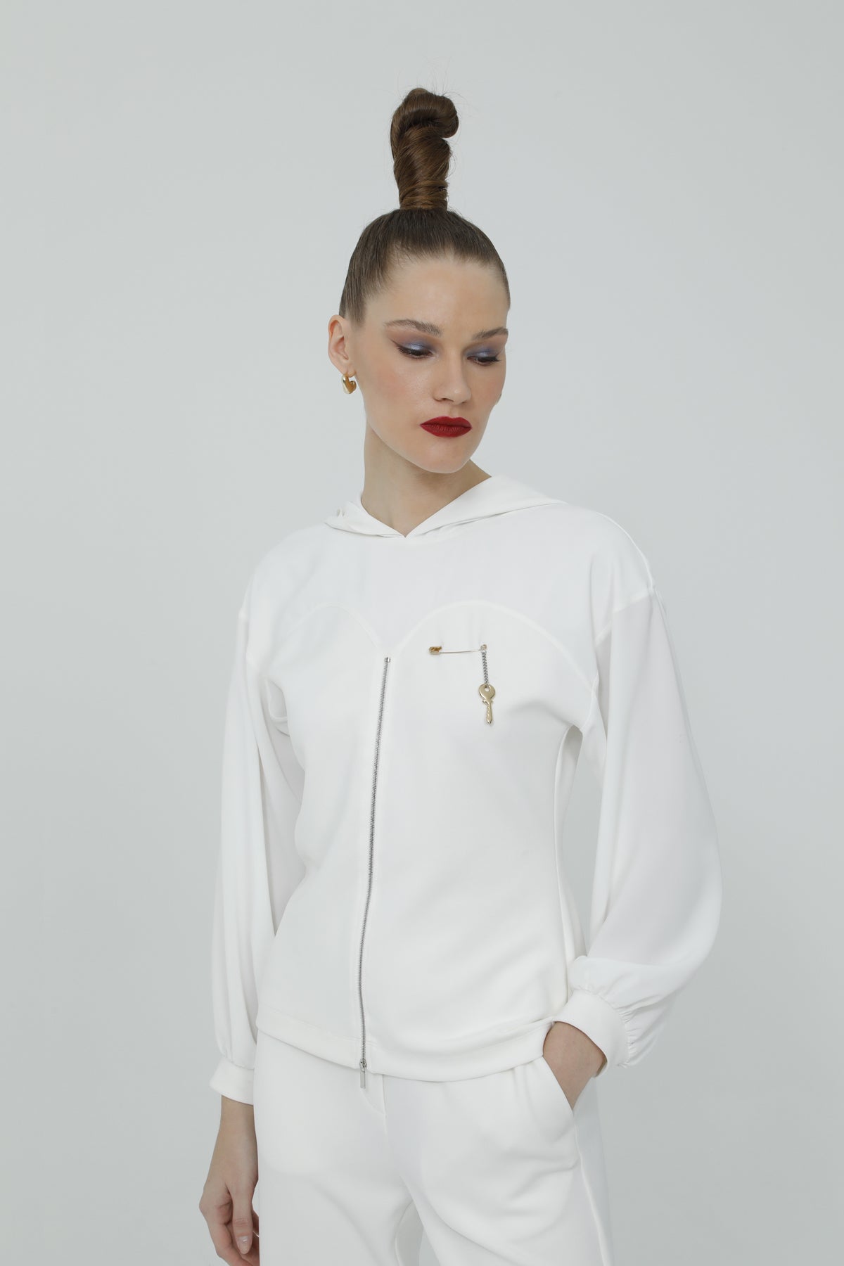 Bluz Ve Pantolonlu Rahat Kesim Eşofman Takımı