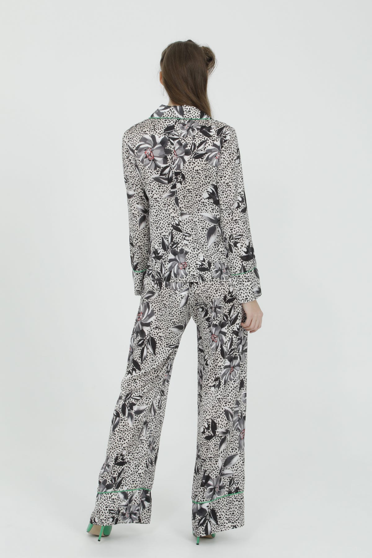 Ceket Formunda Rahat Kesim Oranj Pijama Takımı