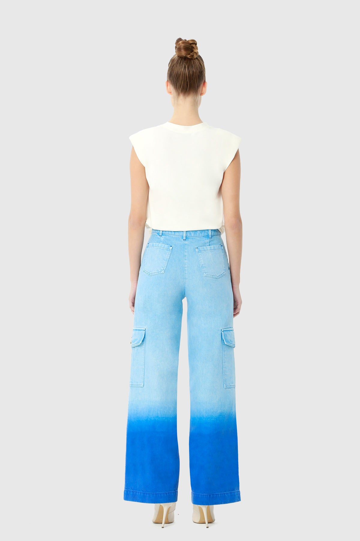 Renk Batik Yıkamalı Jean Kargo Pantolon