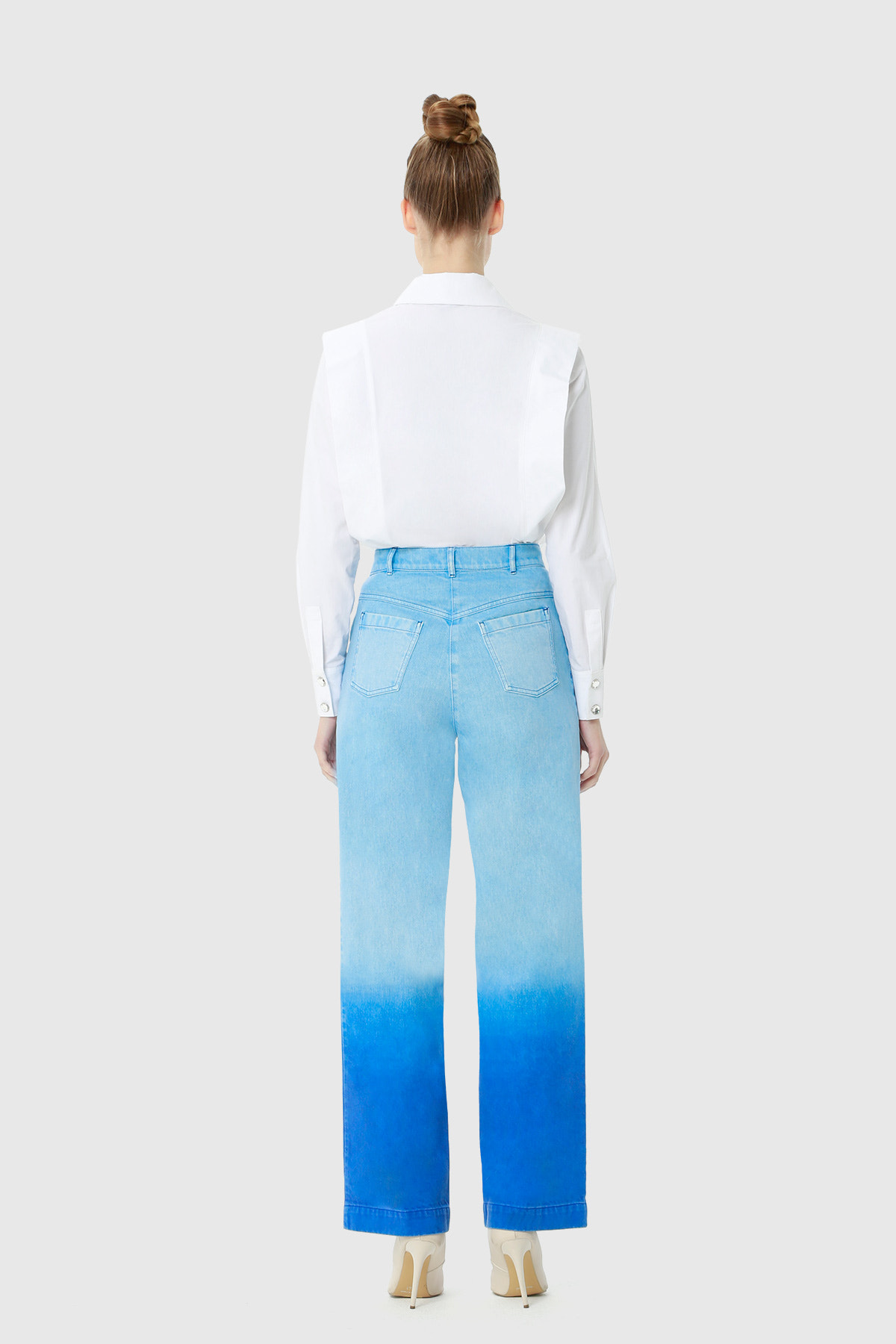 Renk Batik Yıkamalı Boru Paça Rahat Kesim Kot Pantolon