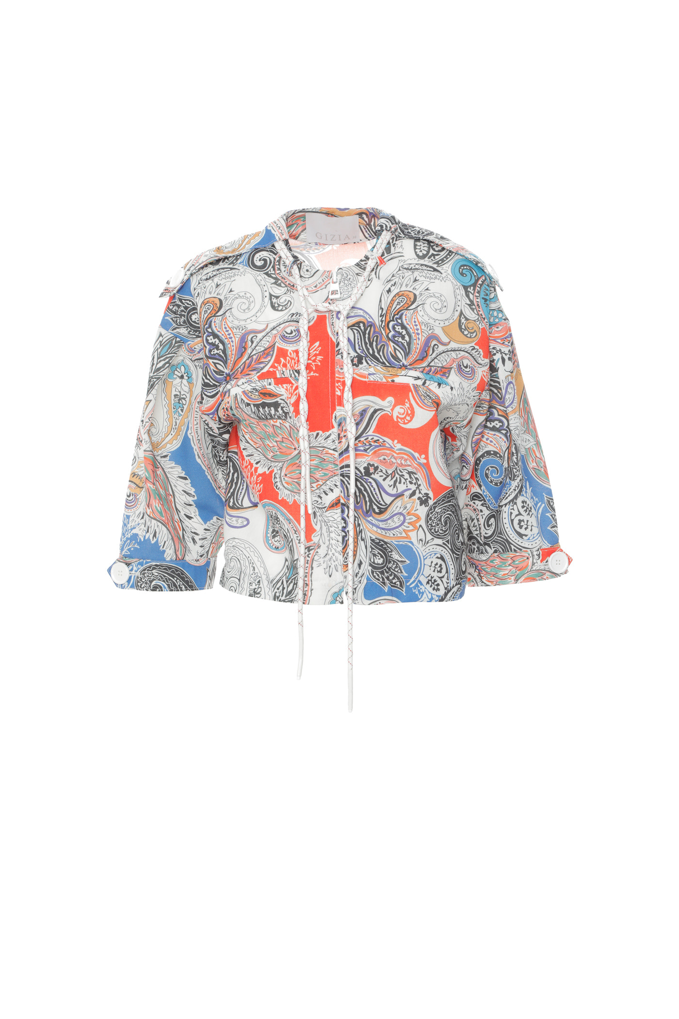 Yakası Bağcık Detaylı Apoletli Ceket