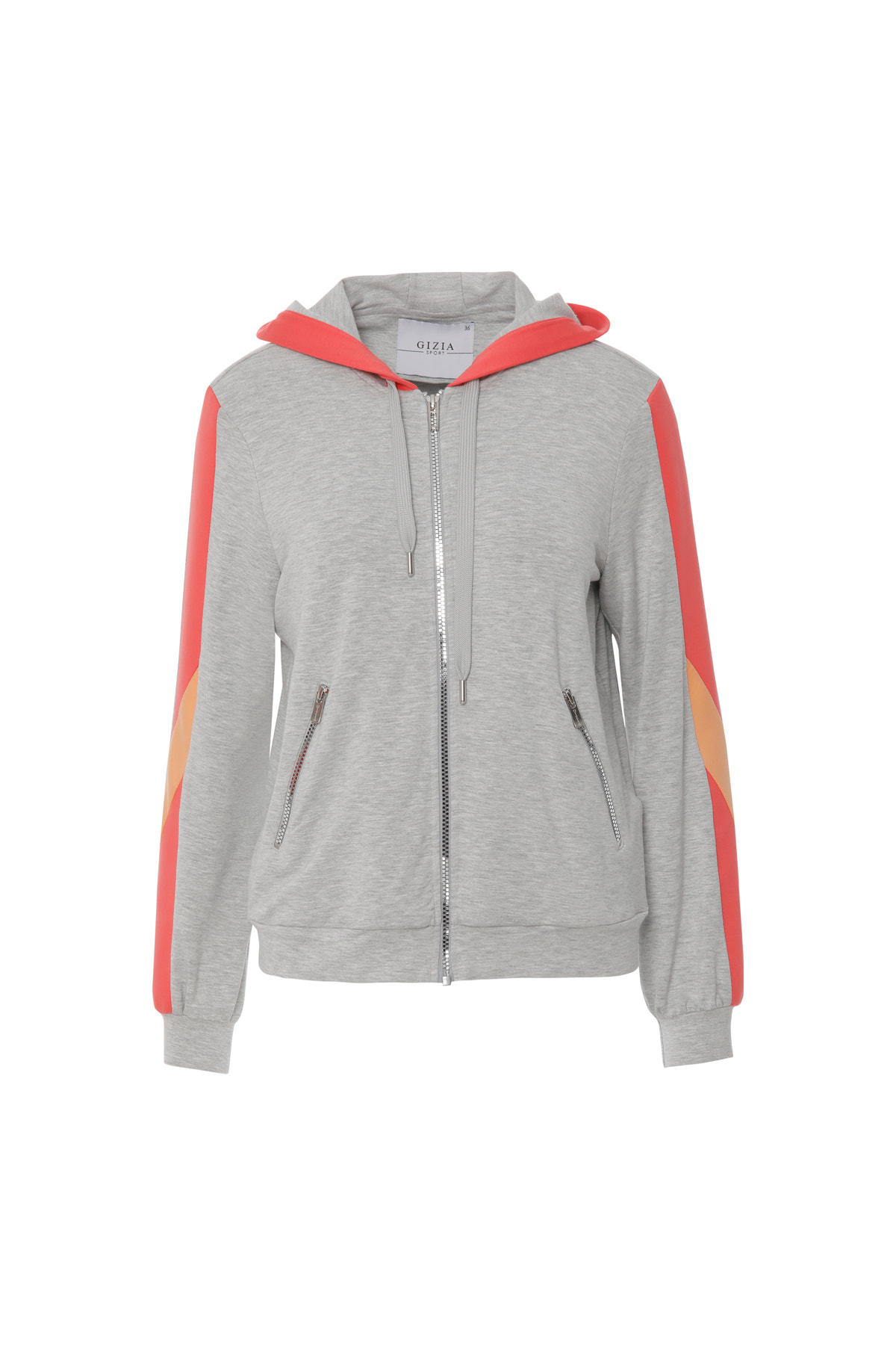 Kapüşonlu Şerit Detaylı Spor Sweatshirt