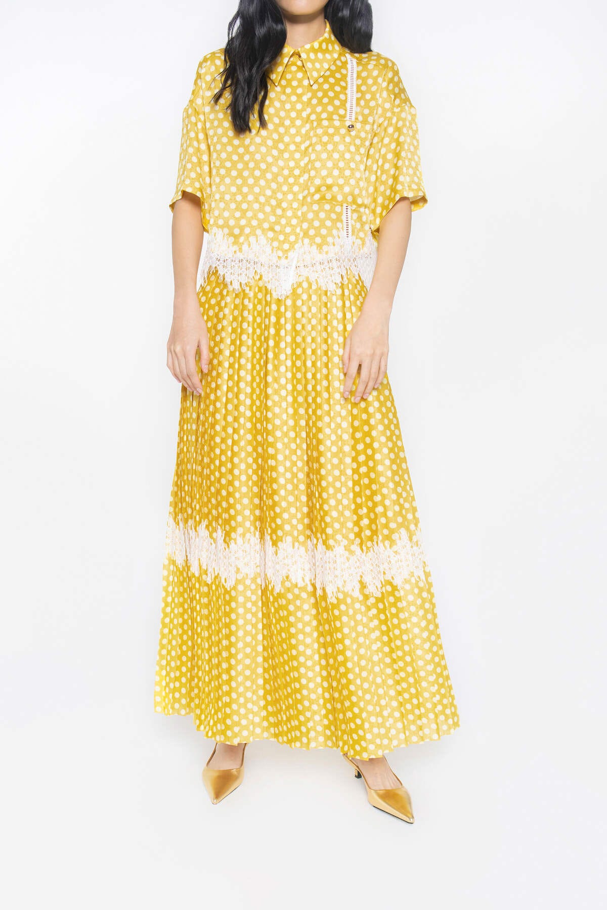 Piliseli Dantel Aksesuarlı Etek