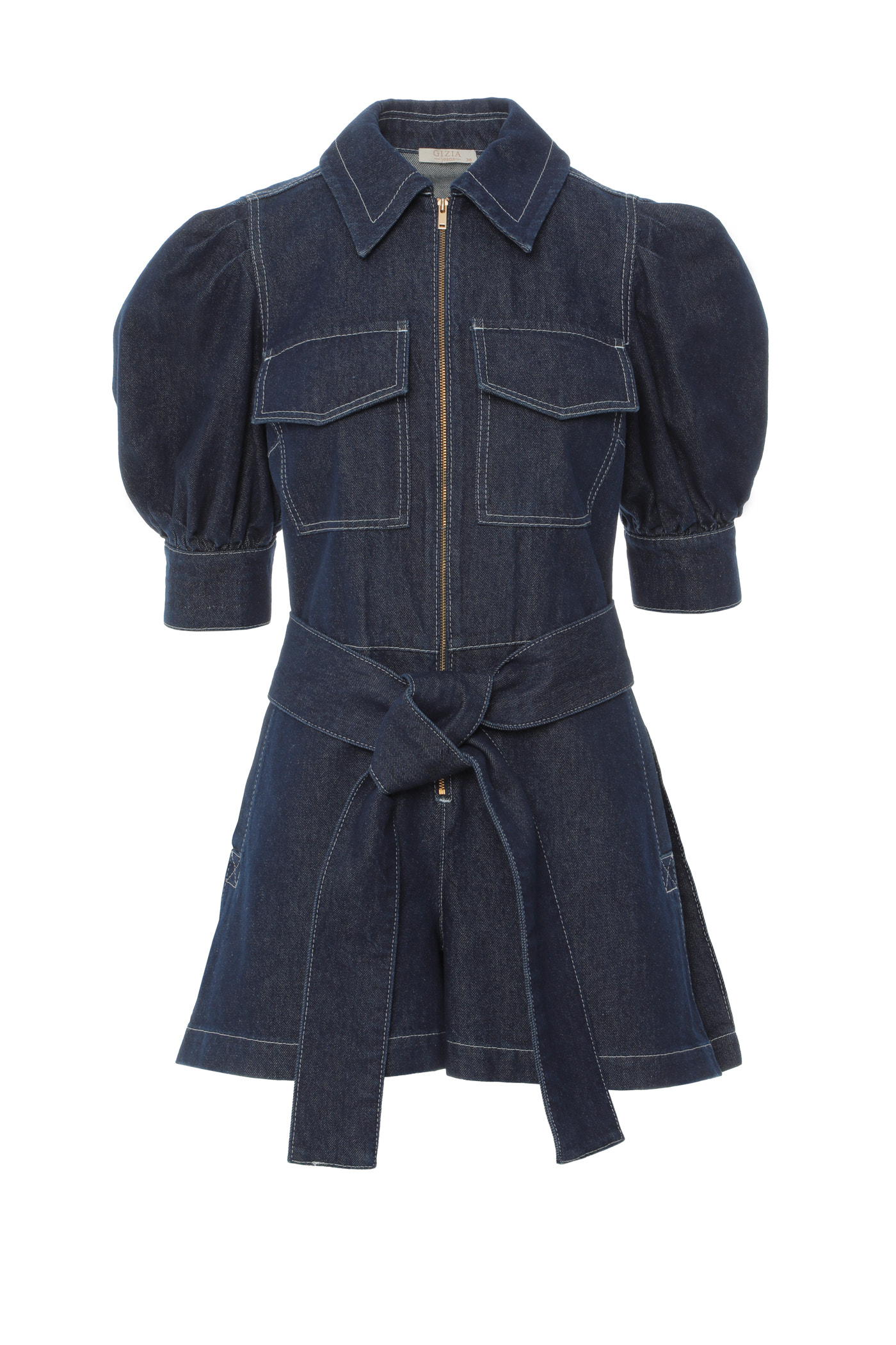 Nakışlı İşleme Detaylı Kuşaklı Jean Tulum