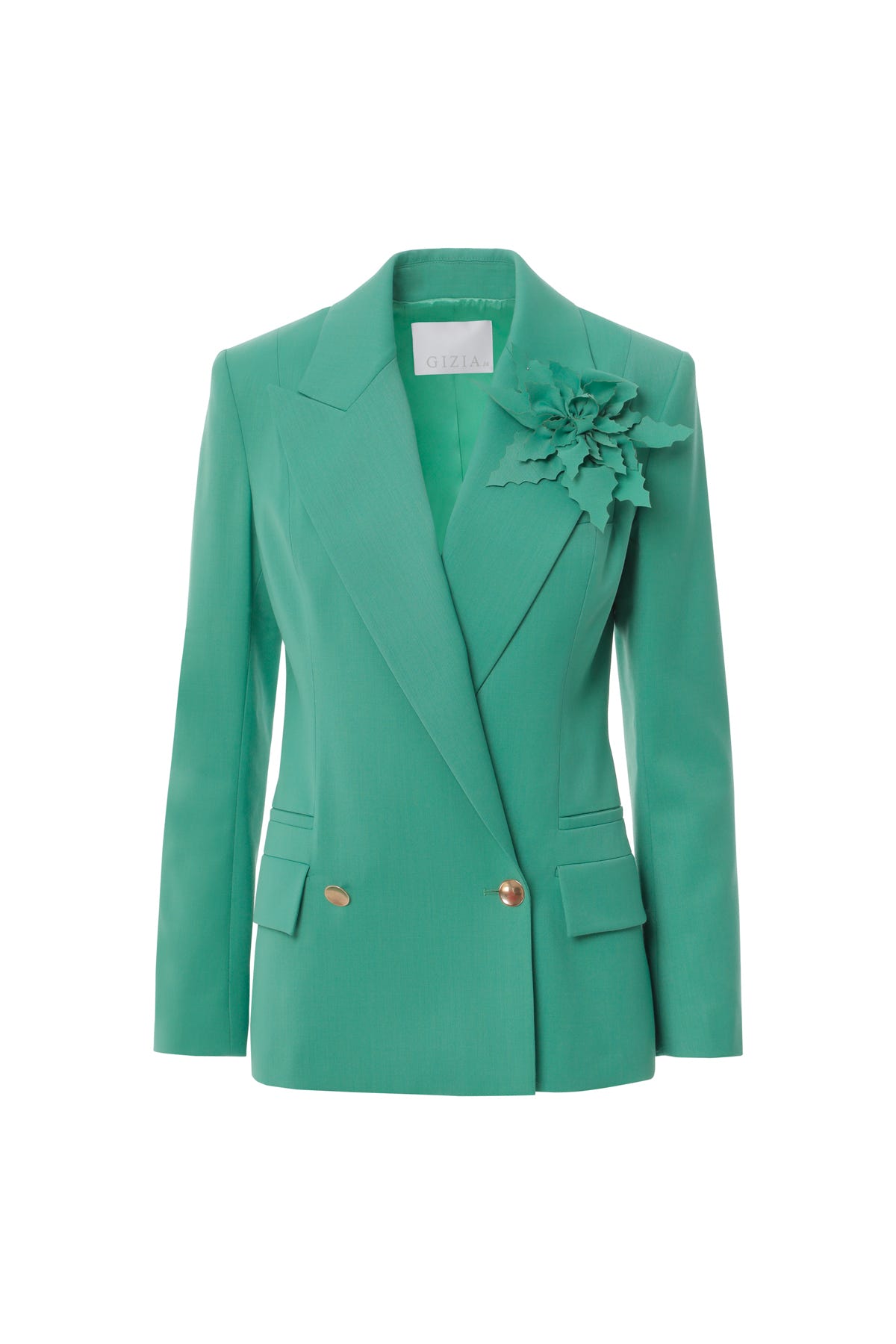 Çiçek Broşlu Düğme Detaylı Ceket