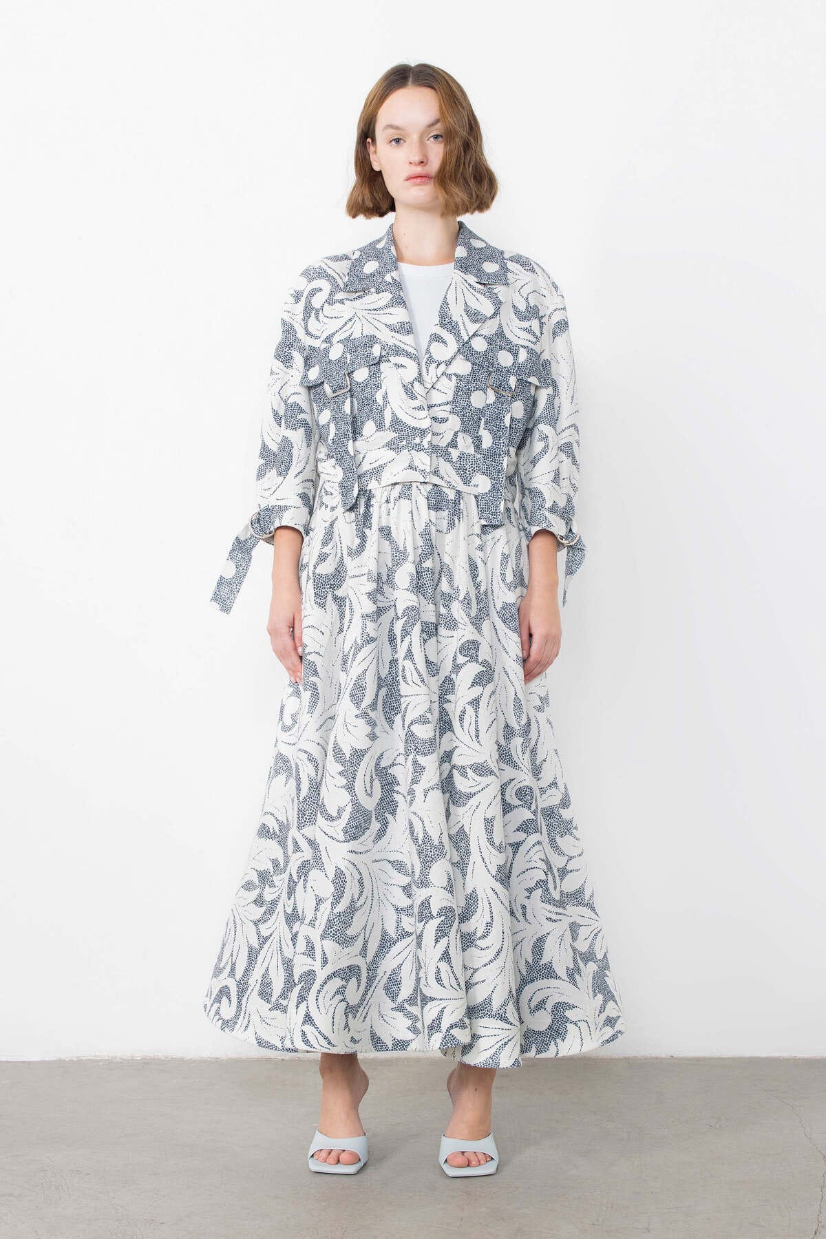 Desenli Uzun Çan Etek