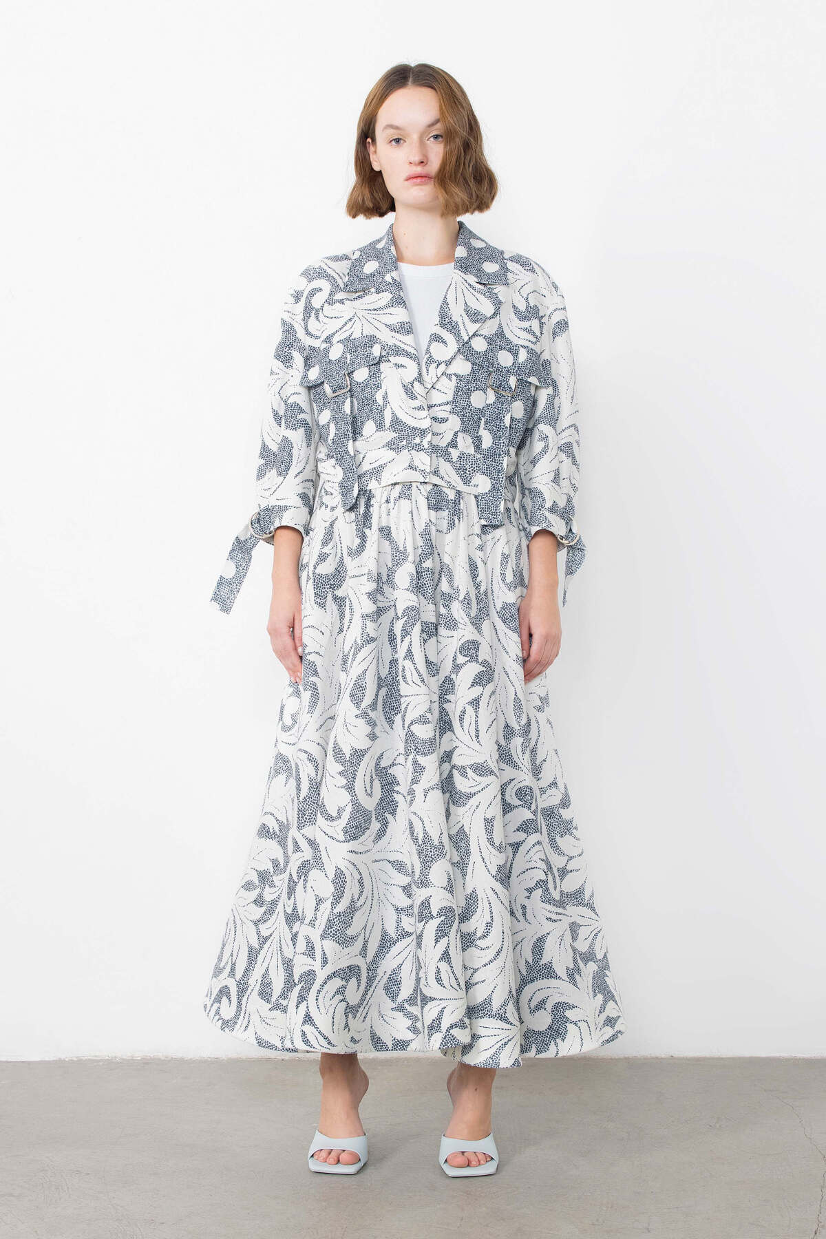 Desenli Uzun Çan Etek