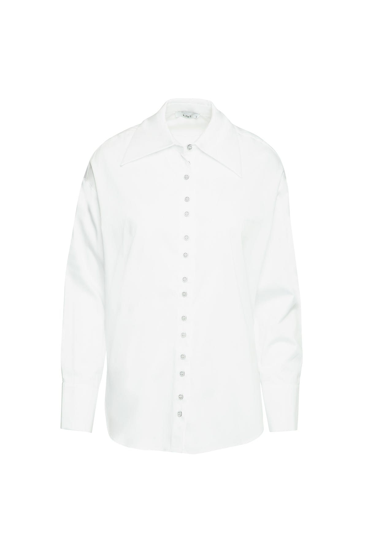 Geniş Yakalı Düğme Detaylı Oversize Gömlek