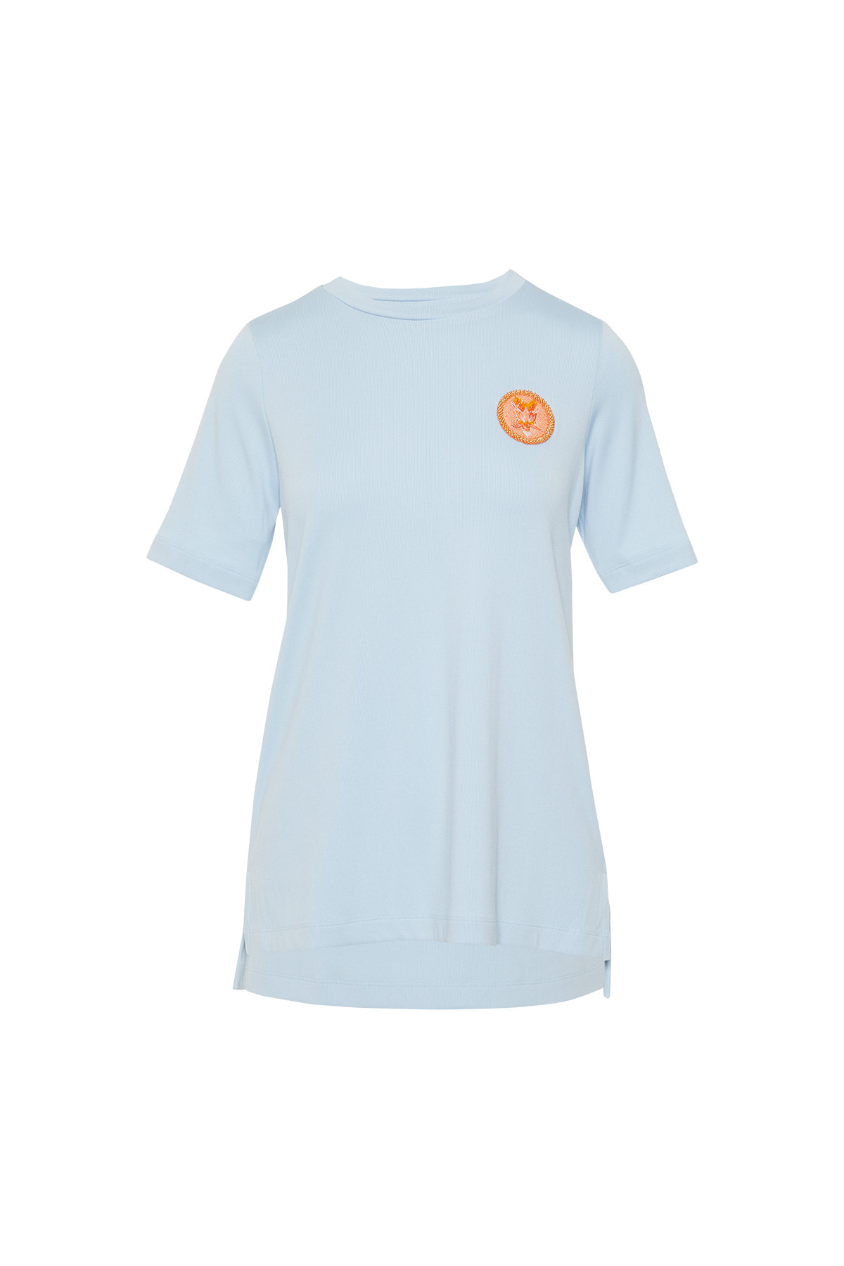 Aplike Nakış Detaylı Basic T-shirt