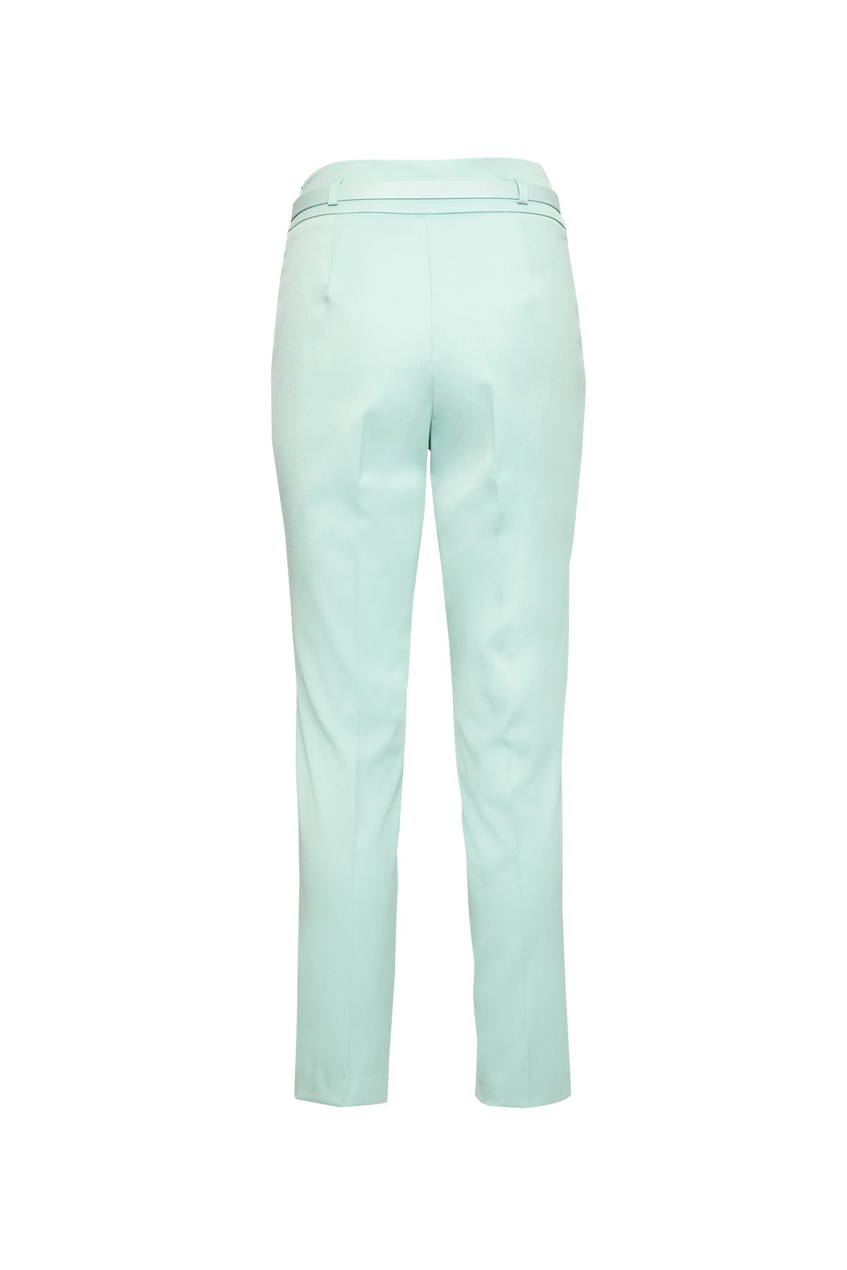 Beli Kemerli Mint Havuç Pantolon