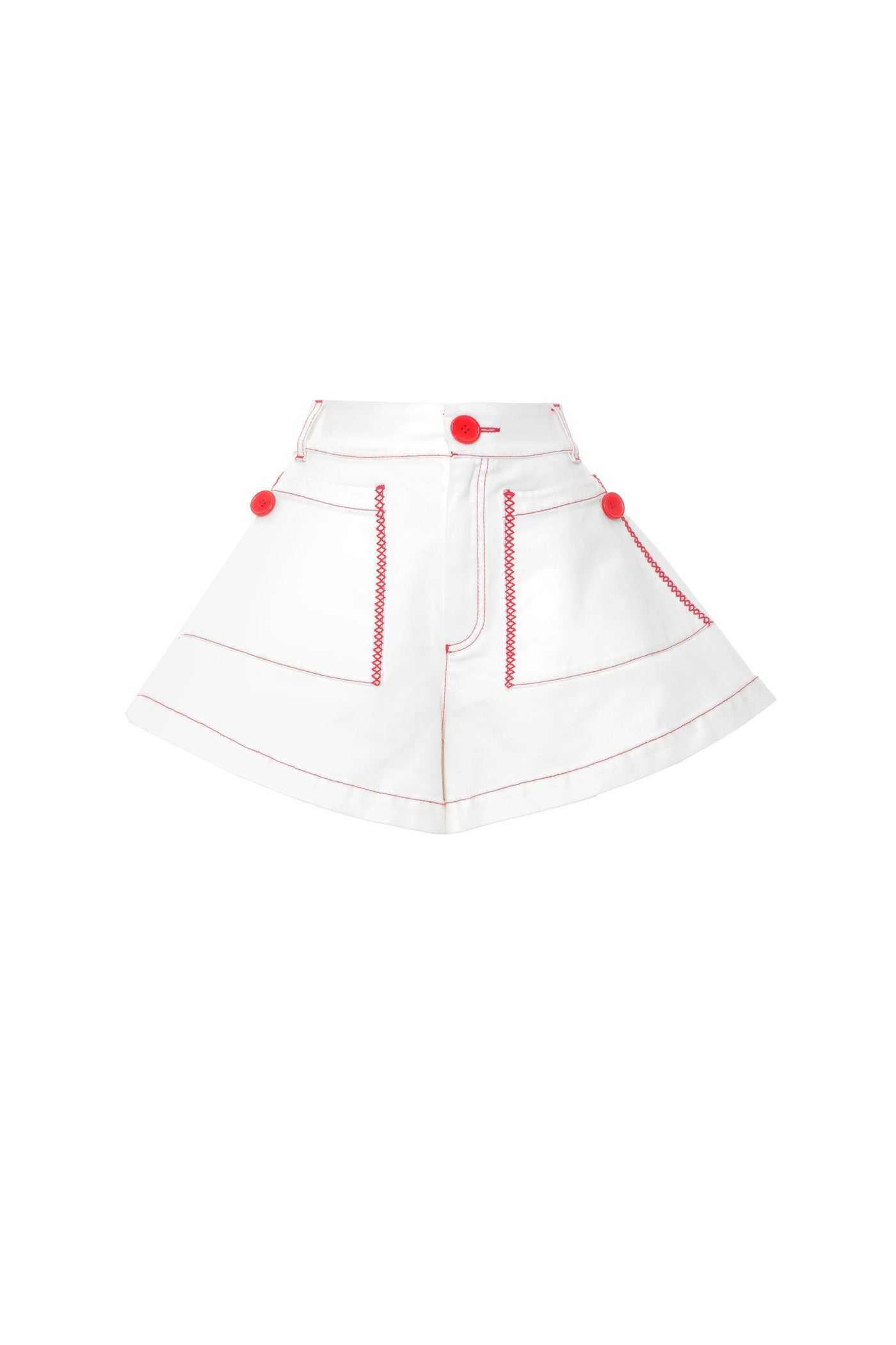 Dikiş Detaylı Jean Şort