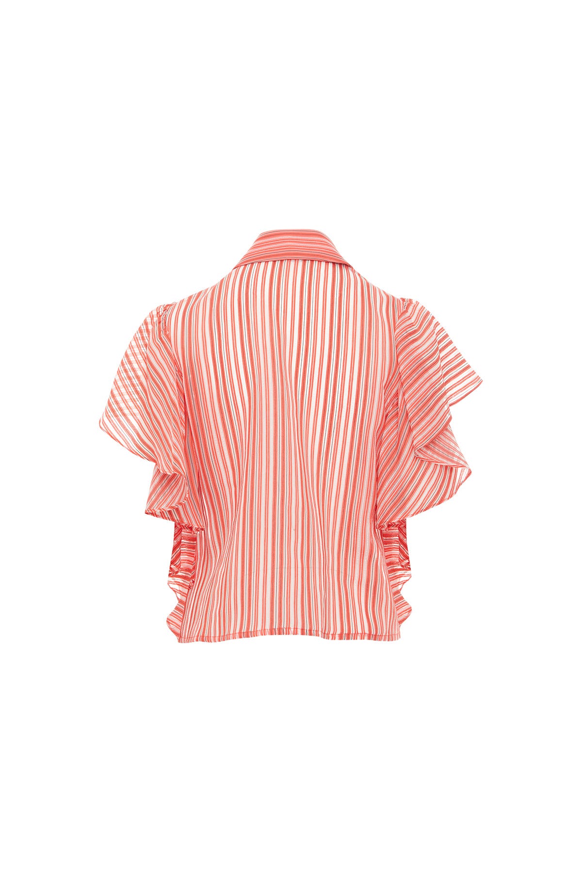 Volan Kollu Ve İnci İşlemeli Gömlek