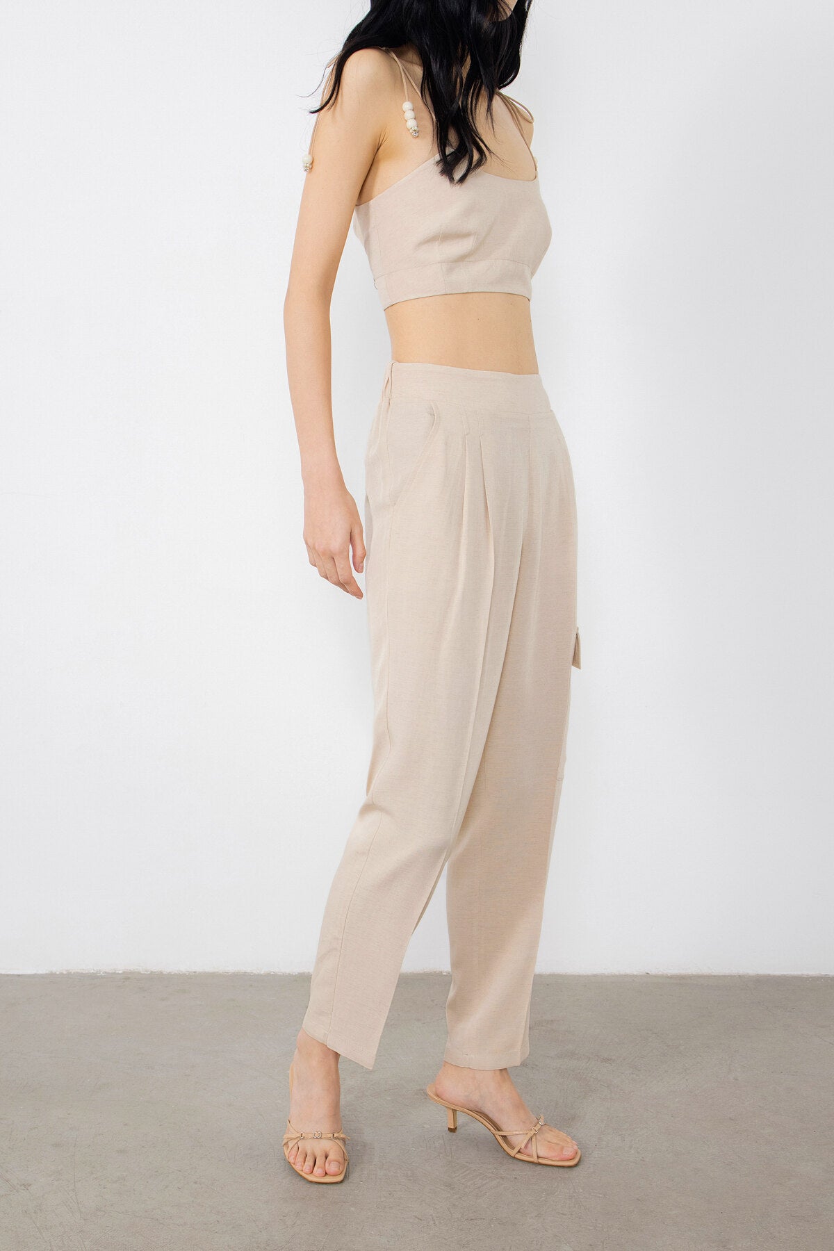 Arkası Lastikli Kargo Cepli Pantolon