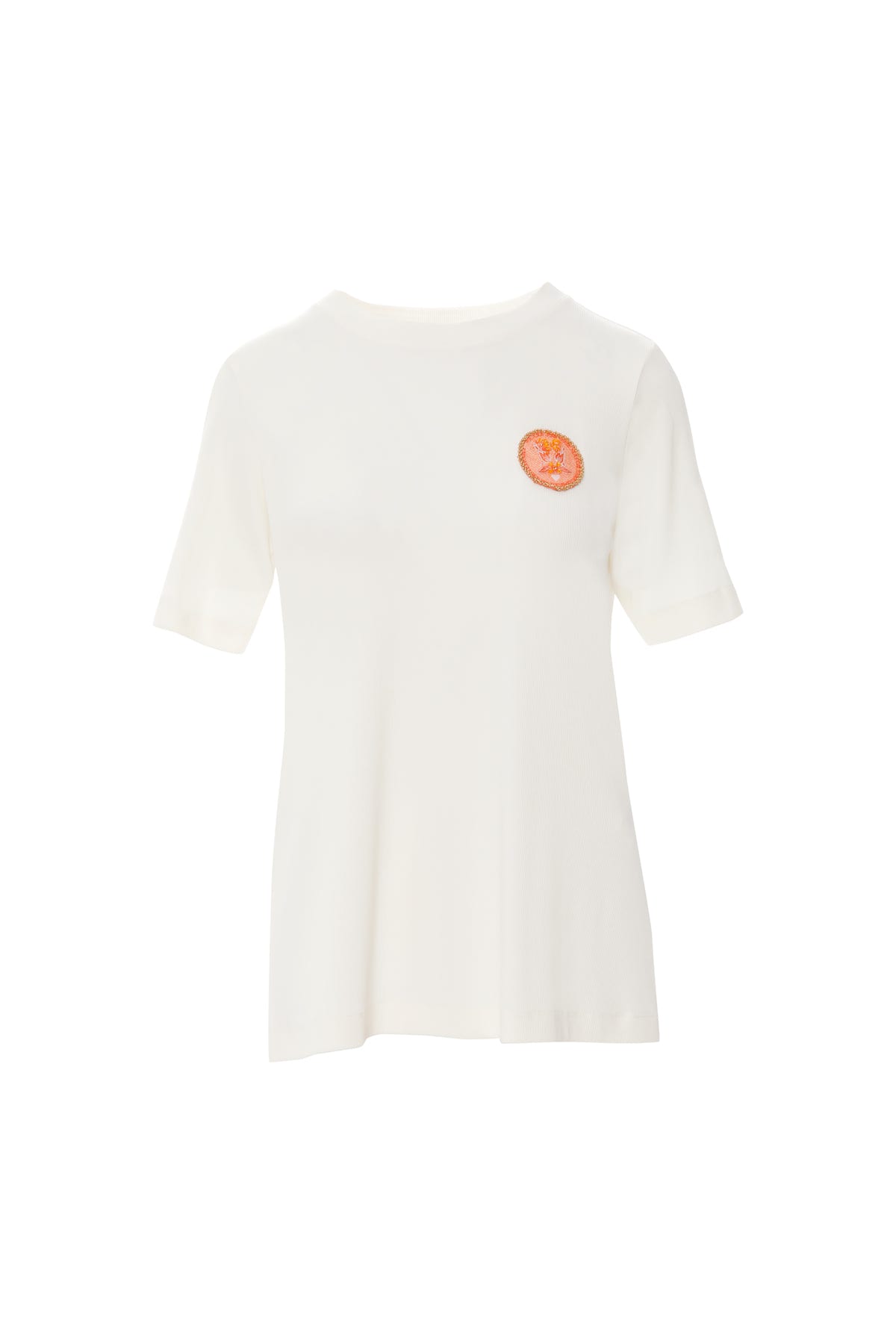 Aplike Nakış Detaylı Basic T-shirt