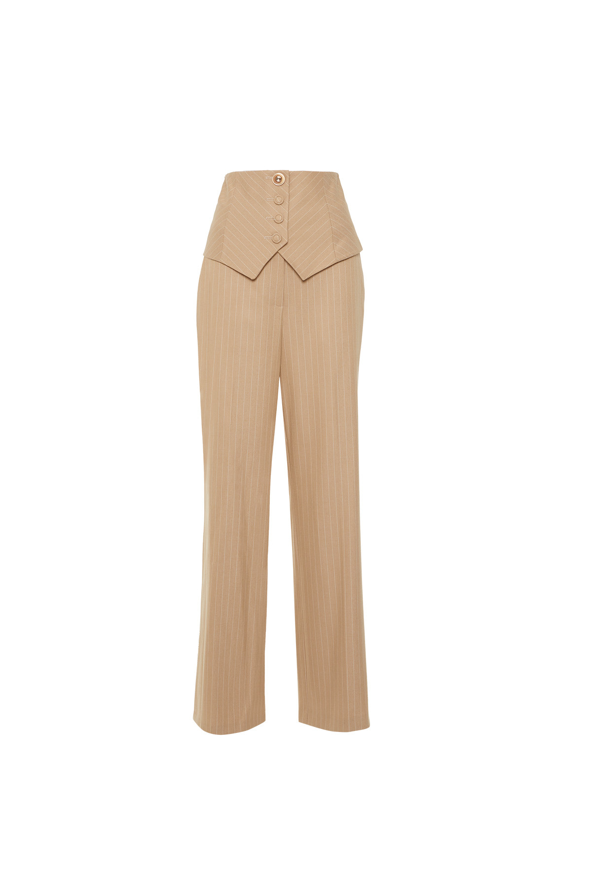 Korseli Blazer Ceketli Çizgili Takım