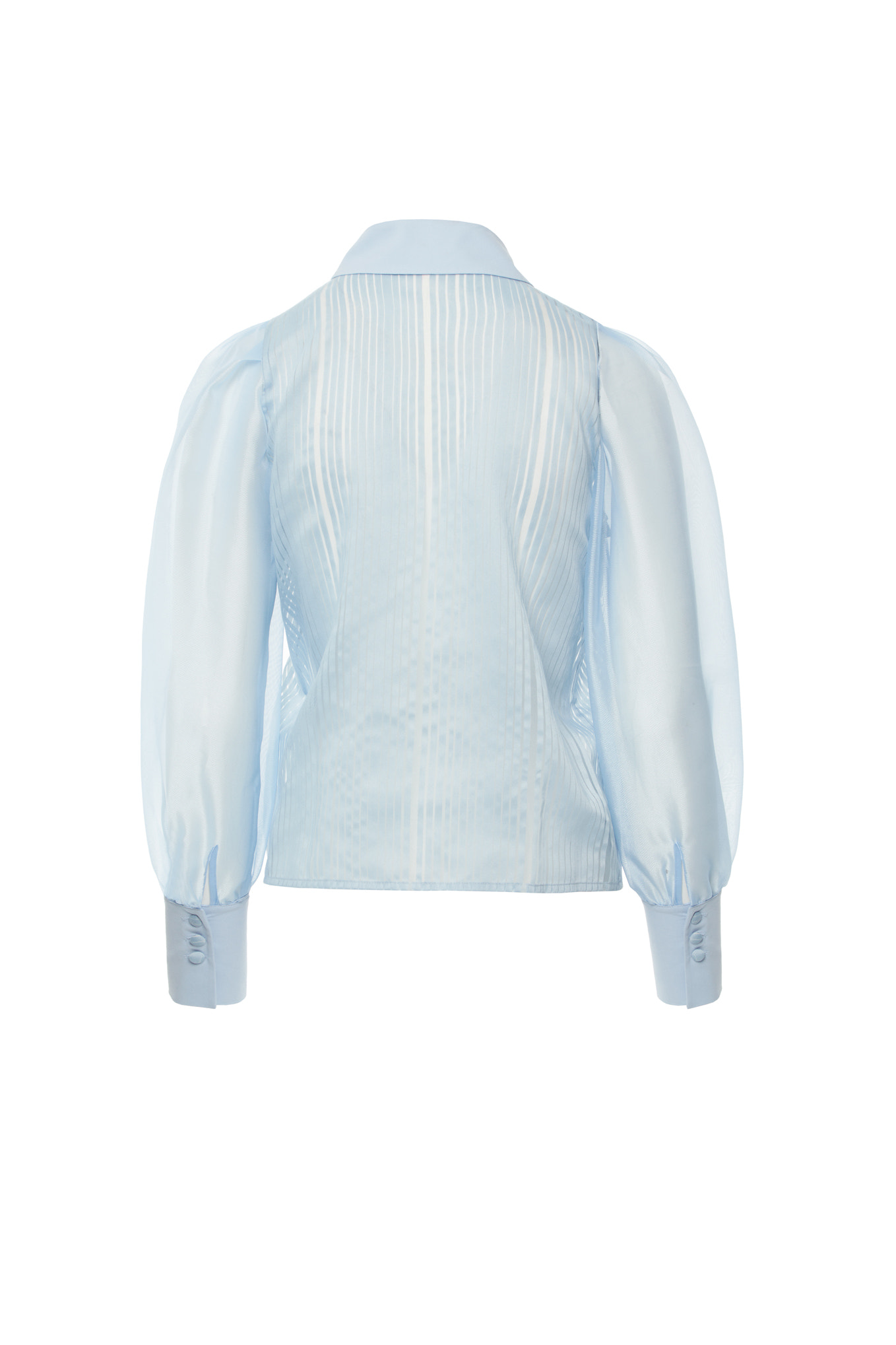 Çiçek Broşlı Dantel Aksesuarlı Transparan Gömlek