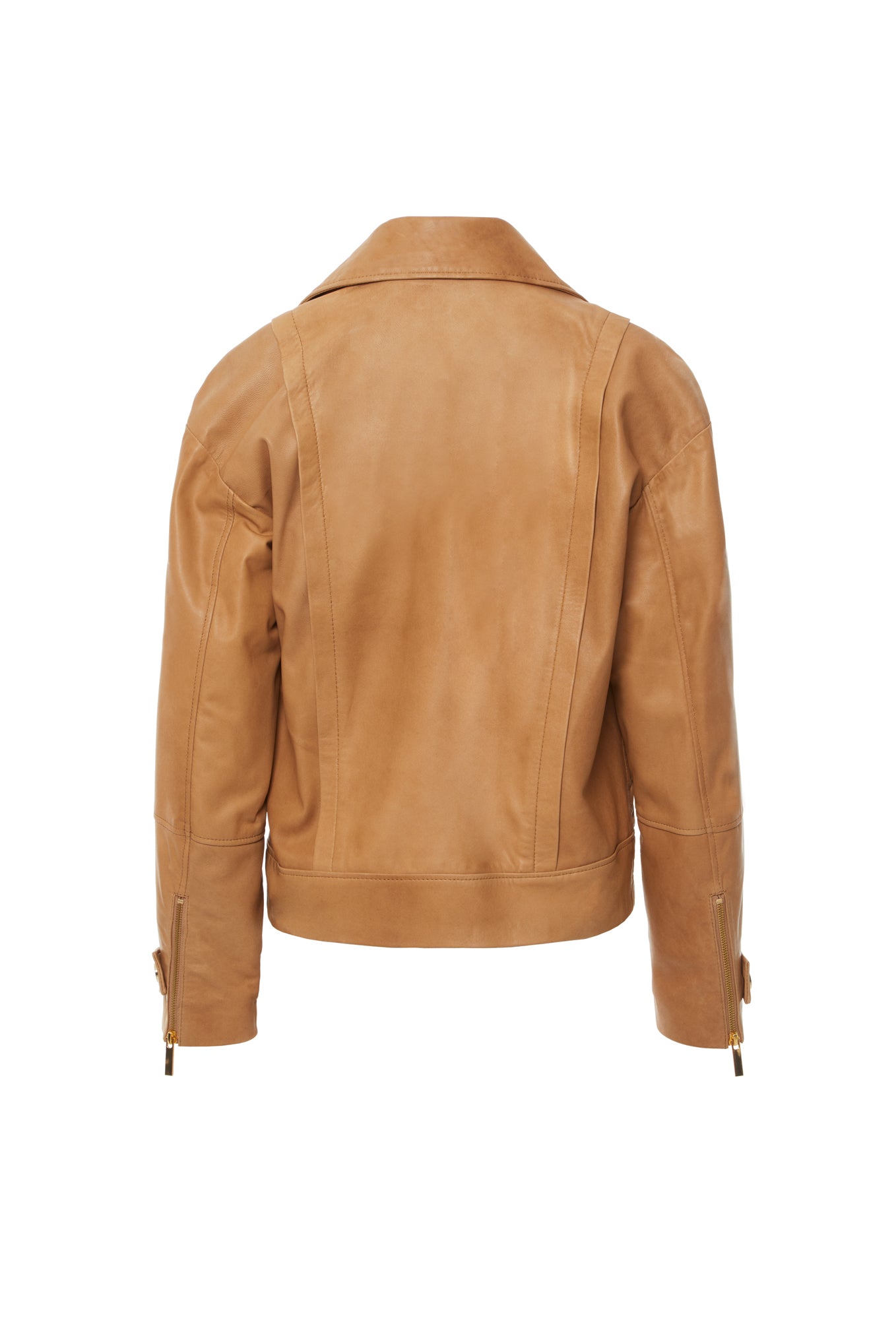 Fermuar Aksesuarlı Deri Ceket