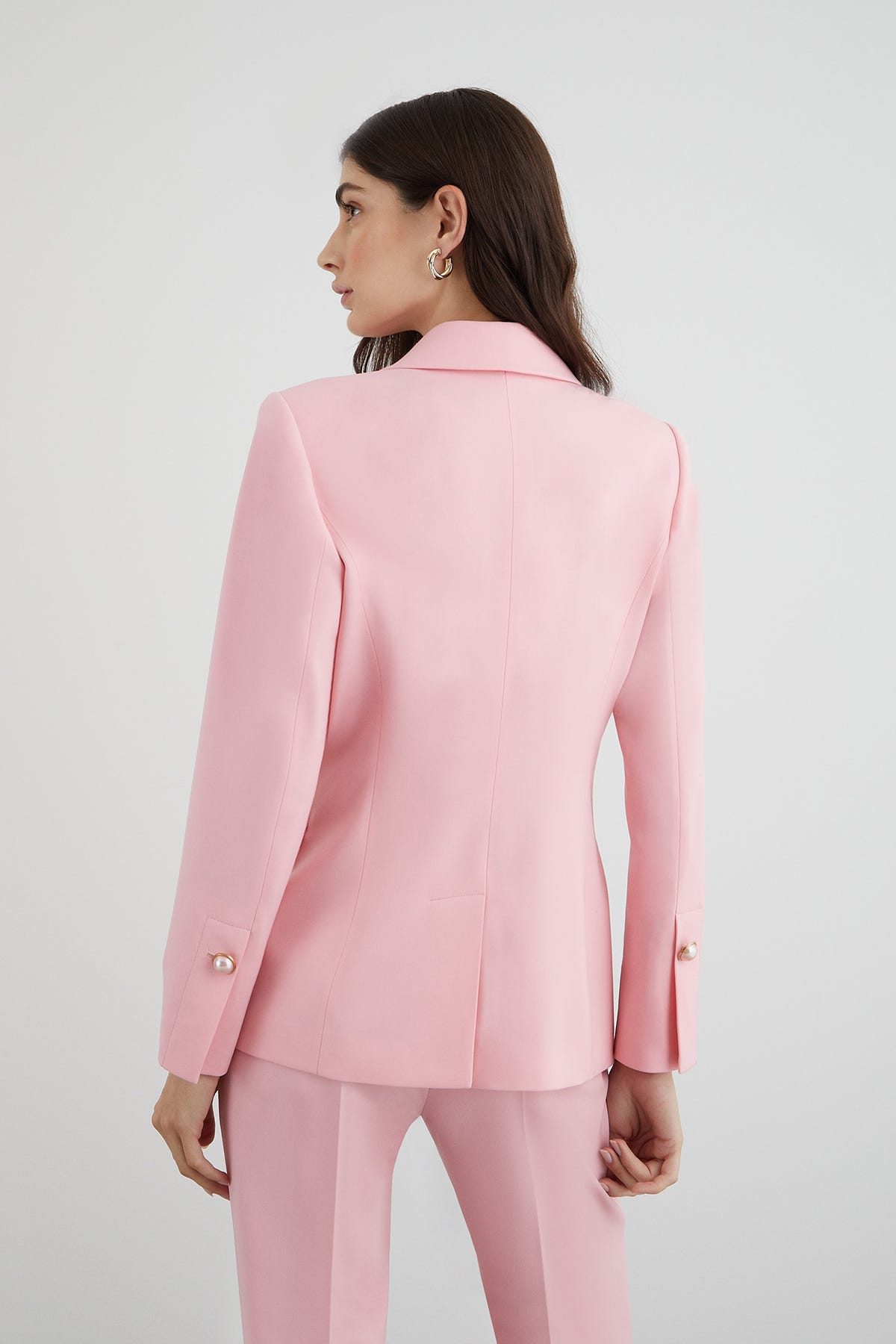 İnci Ve Detay Düğmeli Ceket