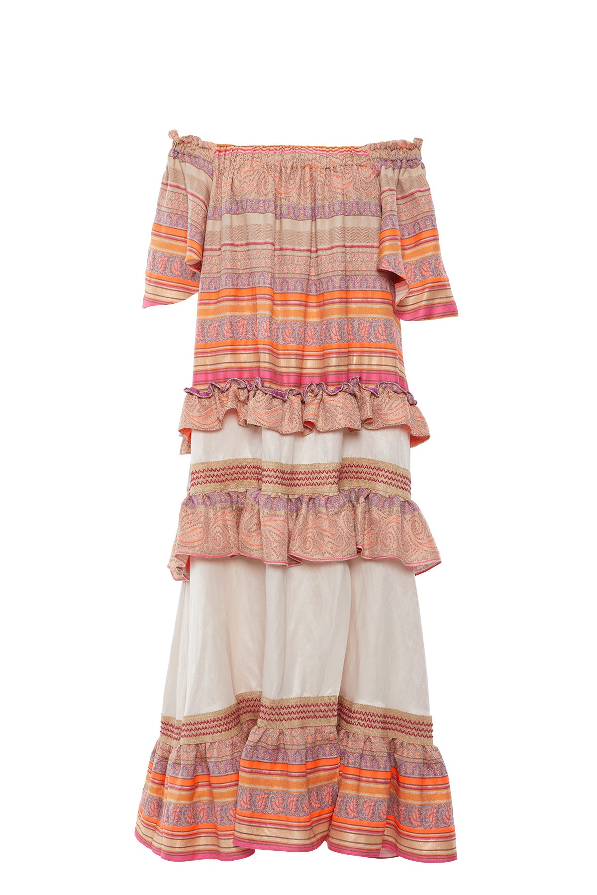 Kayık Yakalı Fırfır Detaylı Midi Elbise