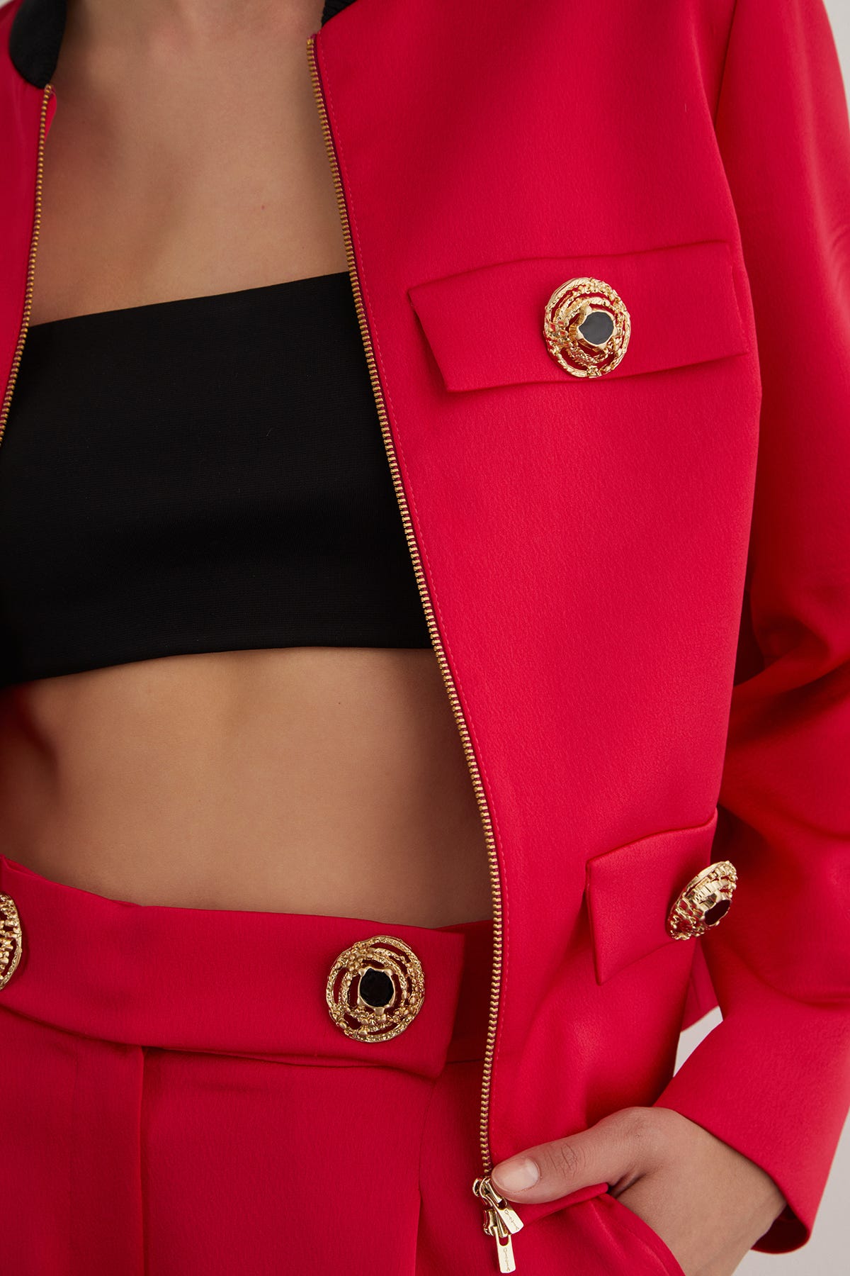 Düğme Detaylı Ceket