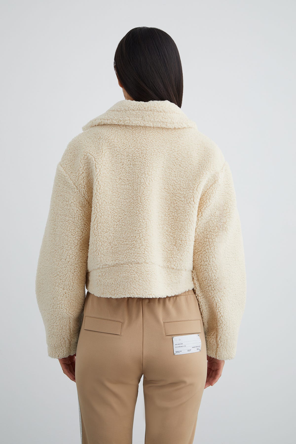 Sim Şerit Detaylı Peluş Mont