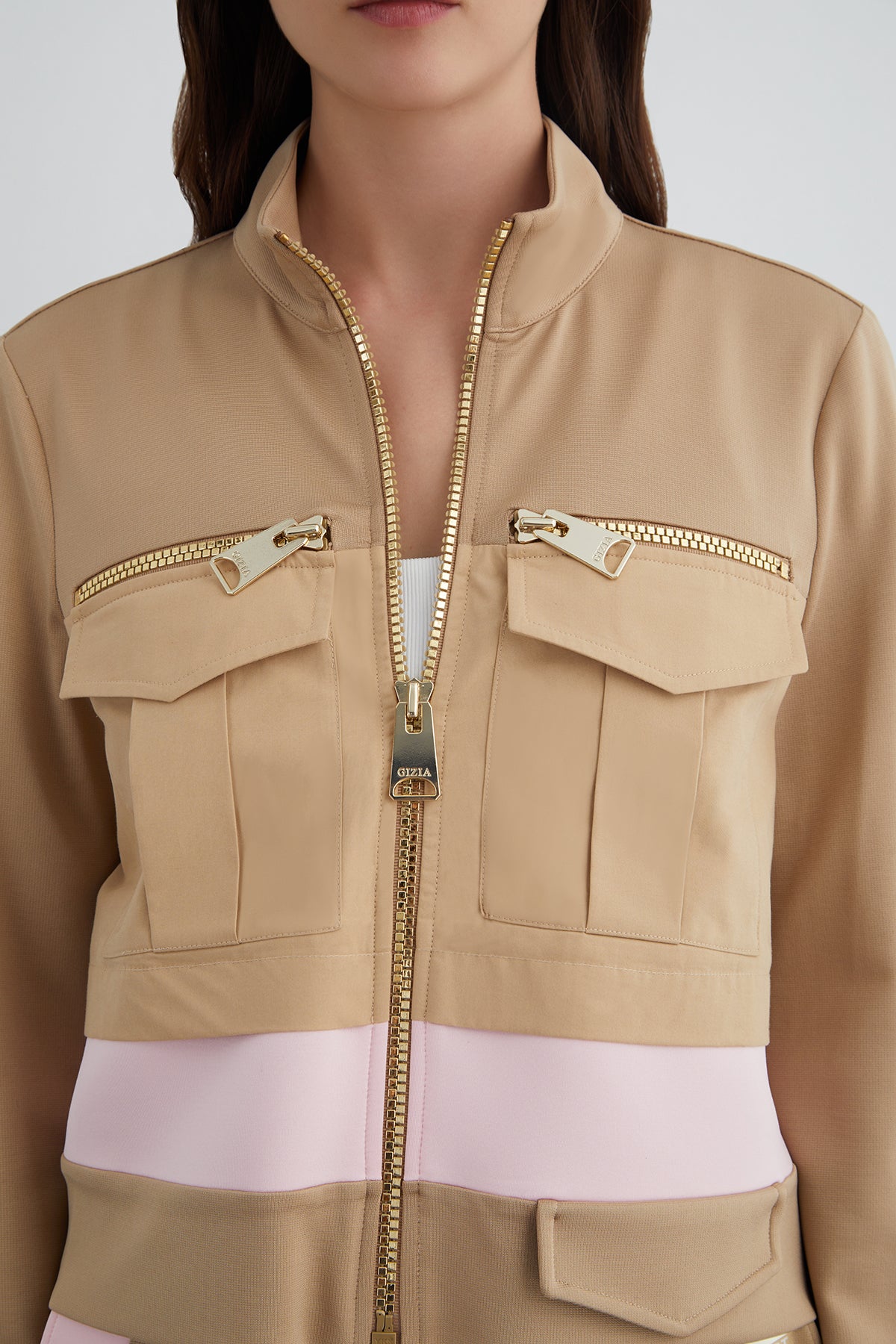 Metal Aksesuar Ve Etiket Detaylı Kutu Form Geniş Cep Ceket