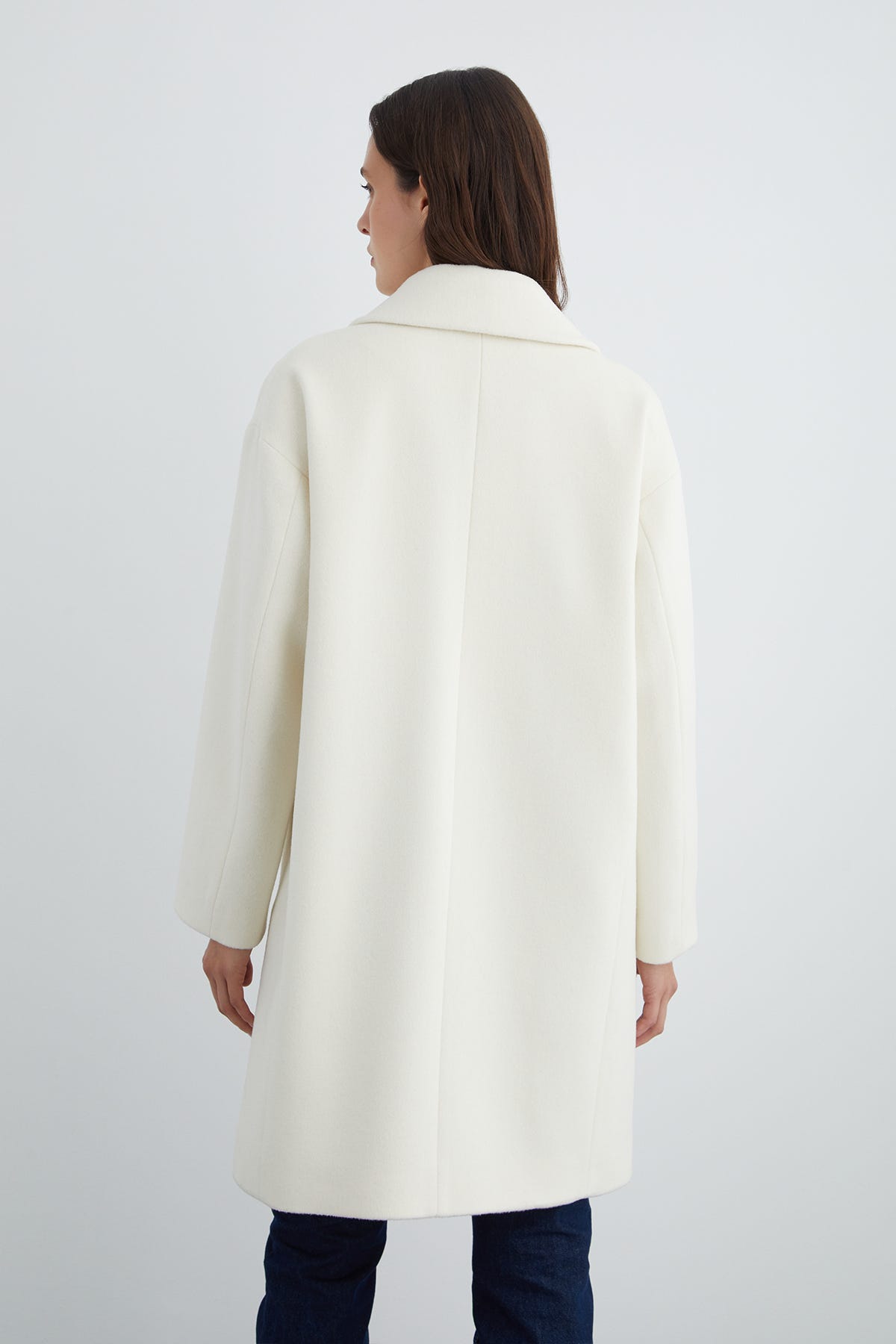 Cep Altı Model Detaylı Uzun Yeşili Kaşe Kaban