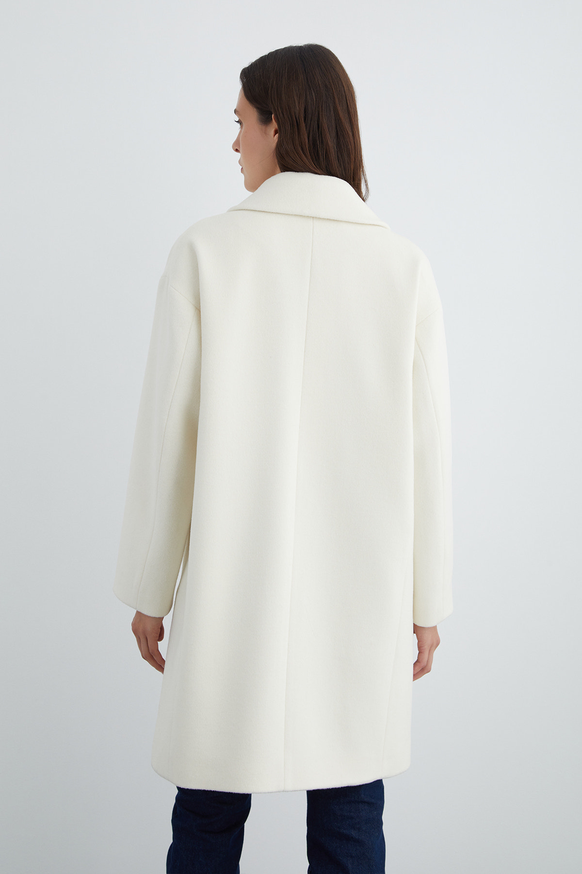 Cep Altı Model Detaylı Uzun Yeşili Kaşe Kaban